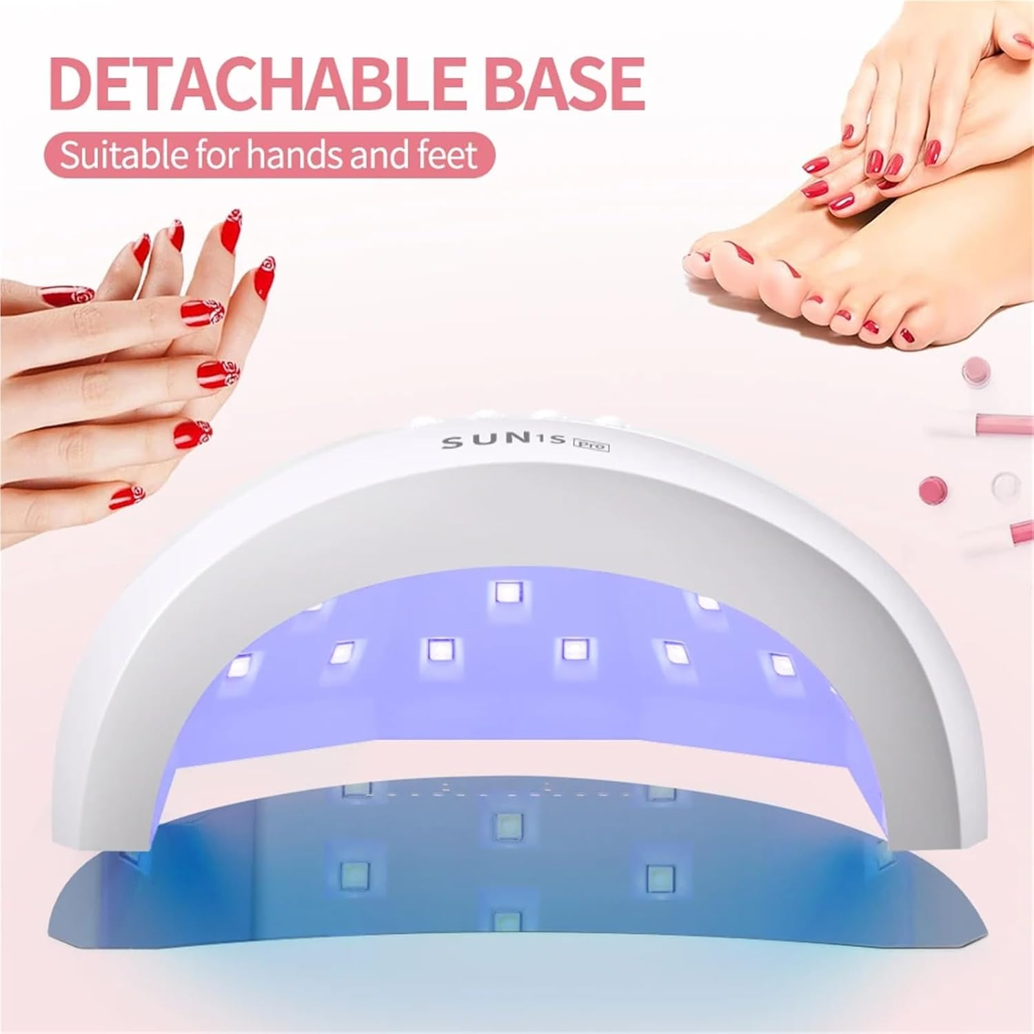 48W UV LED Lamp for Nail 30 Leds with 4 Timer Smart Dryer Art Tools for Home Manicure Salon image number 6