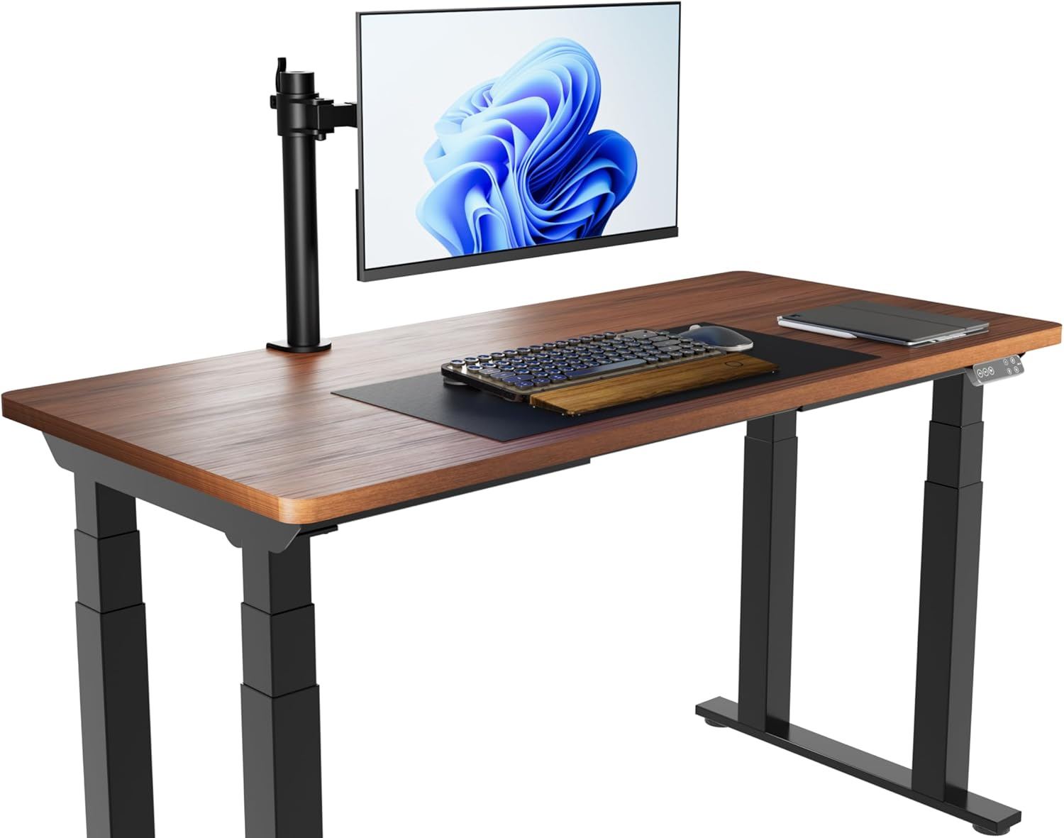 Amazon Basics Single Computer Monitor Stand &ndash; Height Adjustable Desk Arm Mount, Steel image number 5
