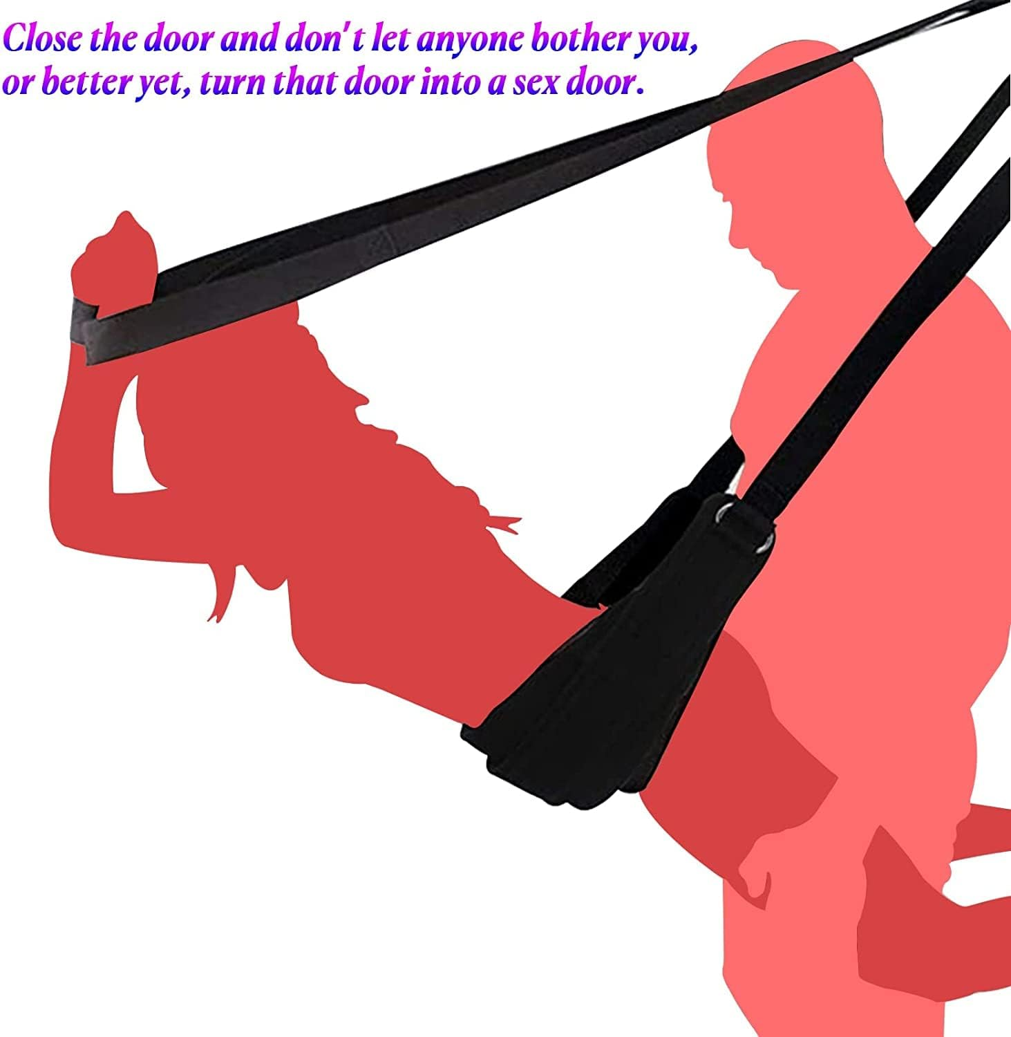 Door Sex Swing over the Adult for Couples Hanging Sling Couple Sexy Slave Bondage Love Slings Adults Sweater Frequent Flyer TA5, Black1 image number 6