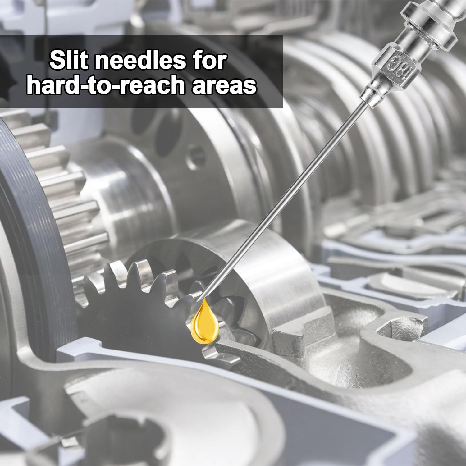 PEUTIER 3Pcs Grease Gun Coupler & Grease Gun Needle Tip, Double Handles Grease Gun Coupler Quick Release Grease Gun Fittings for All Grease Guns