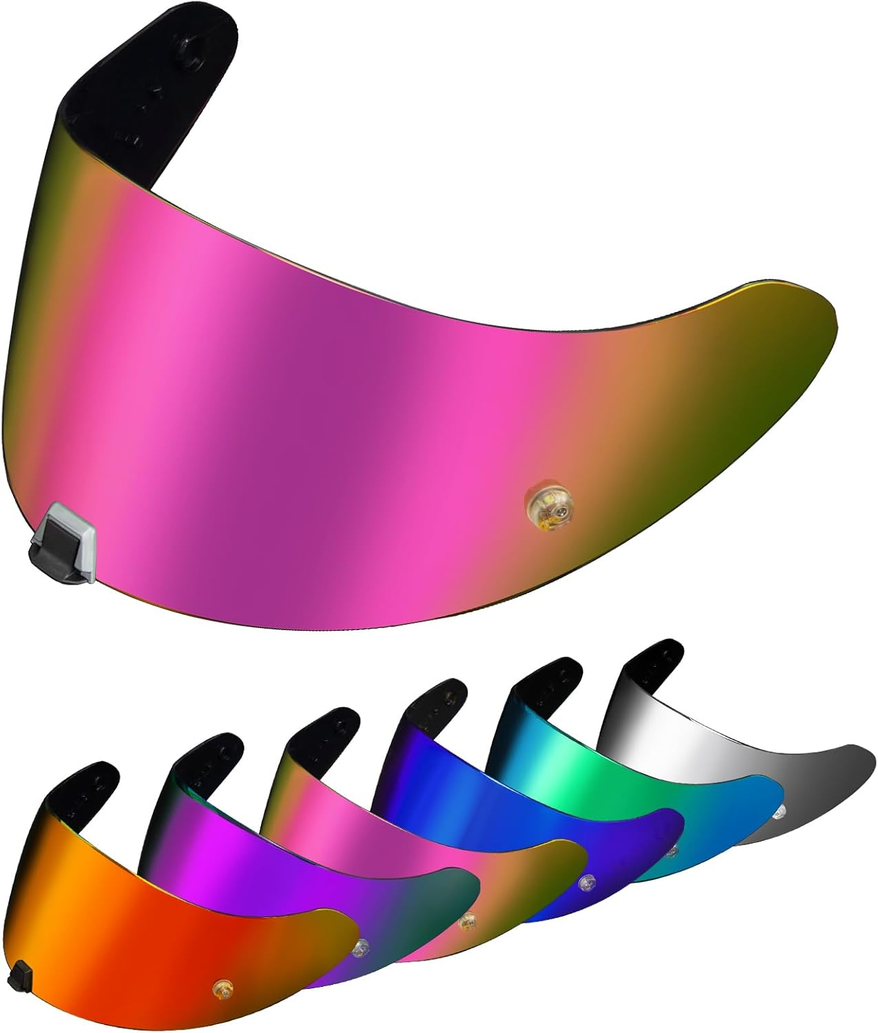 PSLER Helmet Visor for EXO 520 1400 R1 - Mirrored Helmet Visor for Scorpion EXO 391 520 1400 R1 Tinted Visor Motorcycle Helmet Accessories Replacement (Silver Mirror)