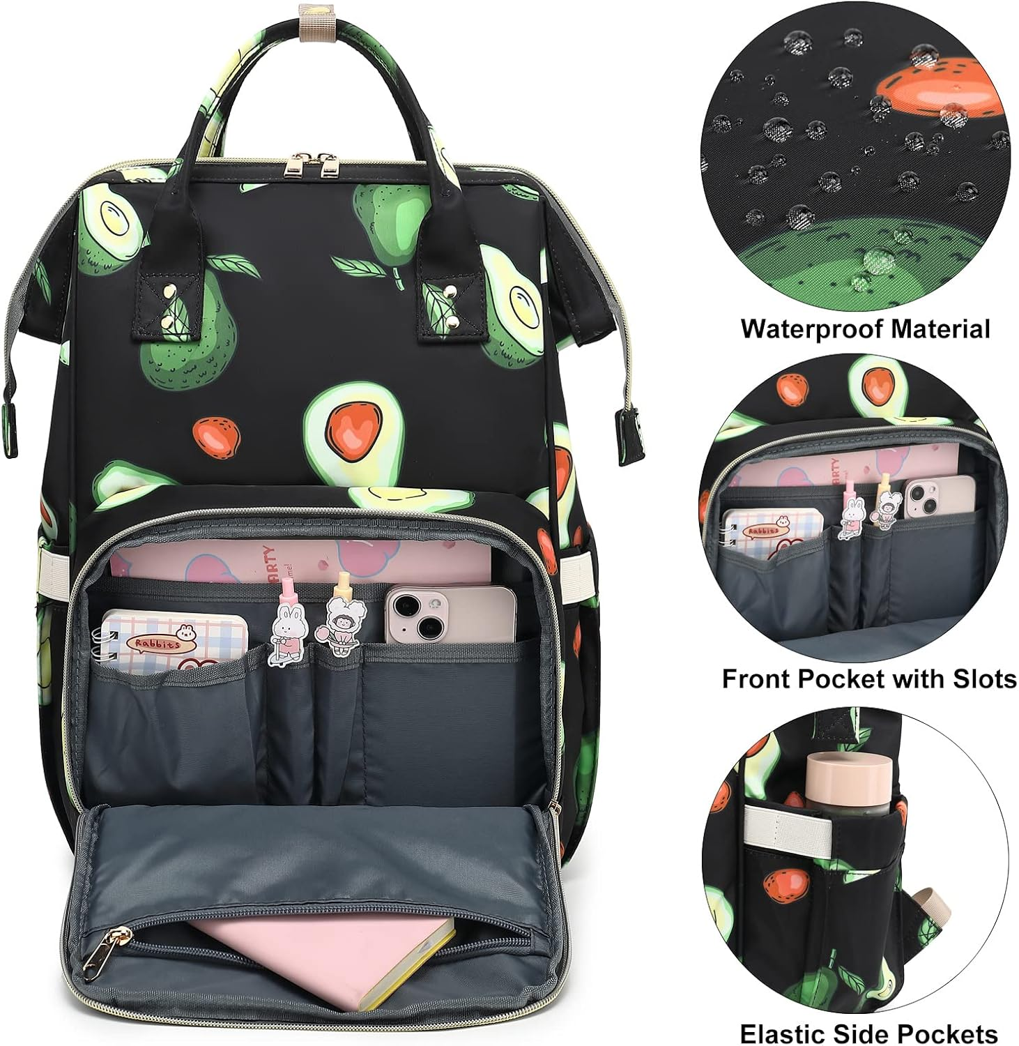 Laptop Backpack for Women, College Bookbag School Backpack Work Business Travel 15.6 Inch Computer Backpacks image number 3