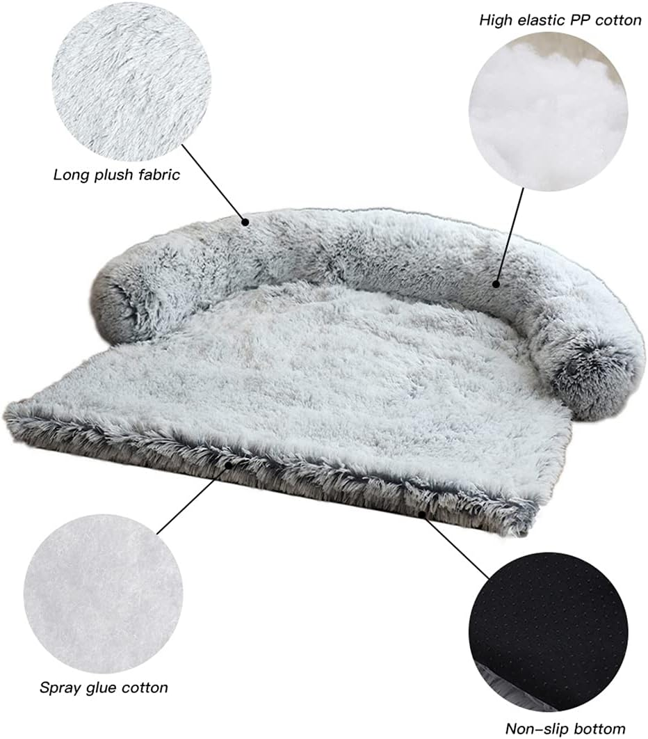 Dog Pillow Plush Pet Bed Soft Dog Bed Puppy Sofa, Dog Basket Soft Cat Pillow Bed Sleeping Bag Orthopedic Relief and Improved Sleep Dog Cover,Braun,L image number 2