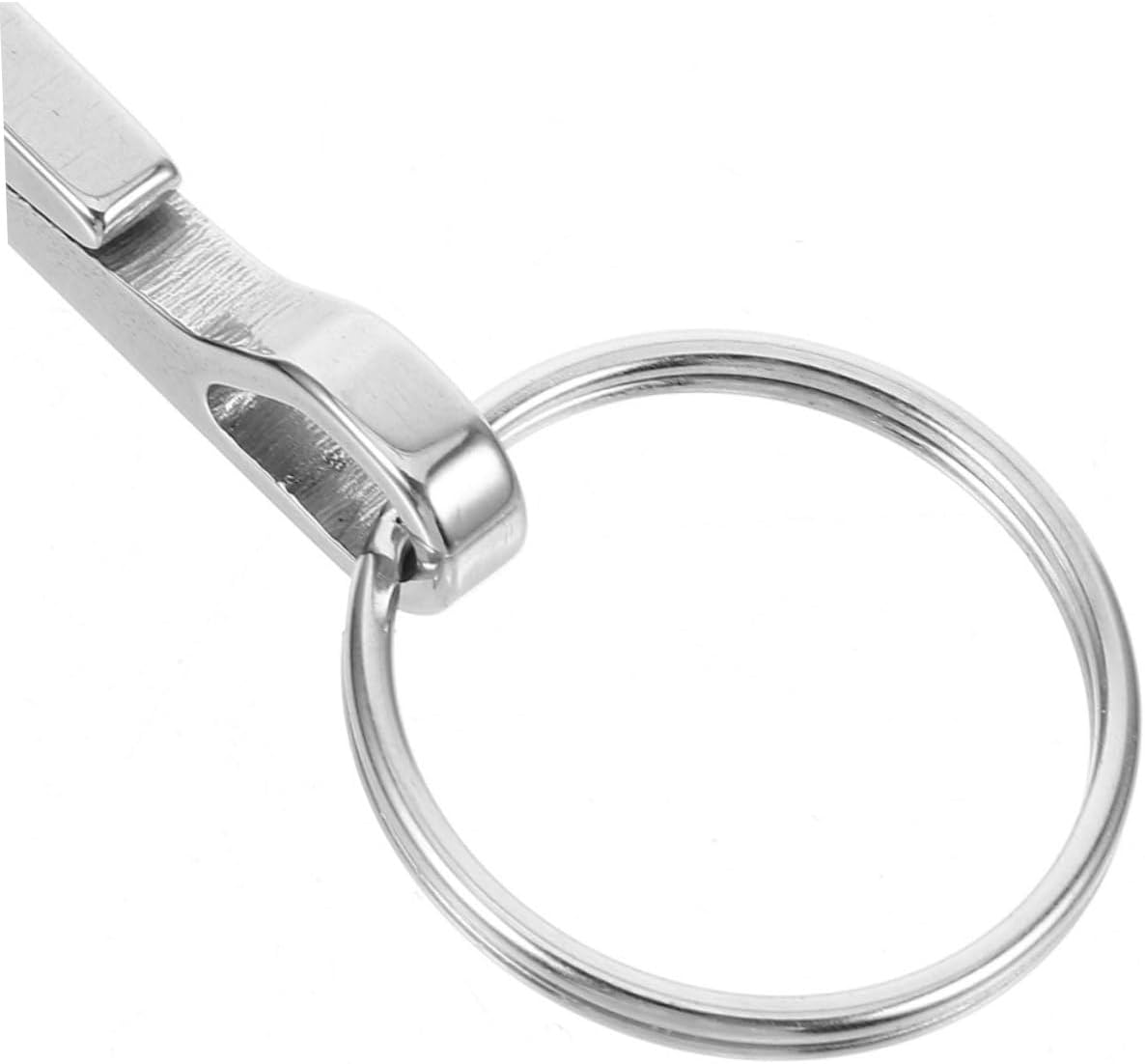 Alasum Cash Holder Money Wallet Stainless Steel Waist Clip Compact Lightweight Money Storage Holder Wallet Carabiner Clip Portable Keychain for Outdoor Activities image number 2