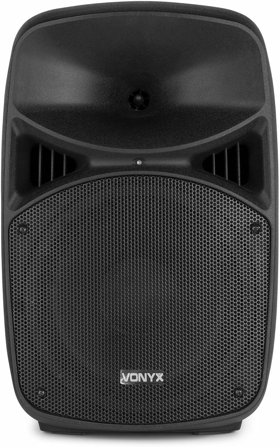 VONYX VPS102A Dual 10 Active DJ Speakers | Bluetooth Speaker with Microphone | Party and Concert Speakers with USB & SD Inputs, LED Lights and Speaker Stands. image number 1