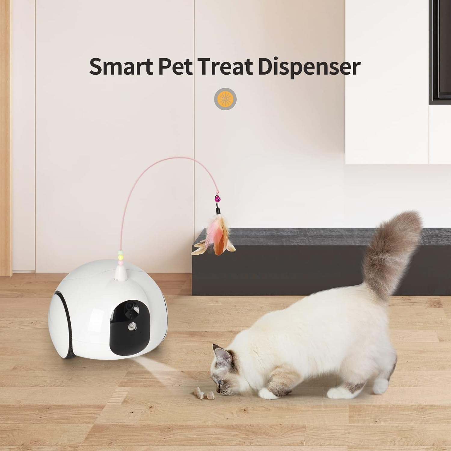 Pumpkii Pet Camera for Dog and Cat, Self-Charging Smart Pet Treat Dispenser Robot, Automatic Cat Feeders, Moving Home Security Camera Night Vision image number 3