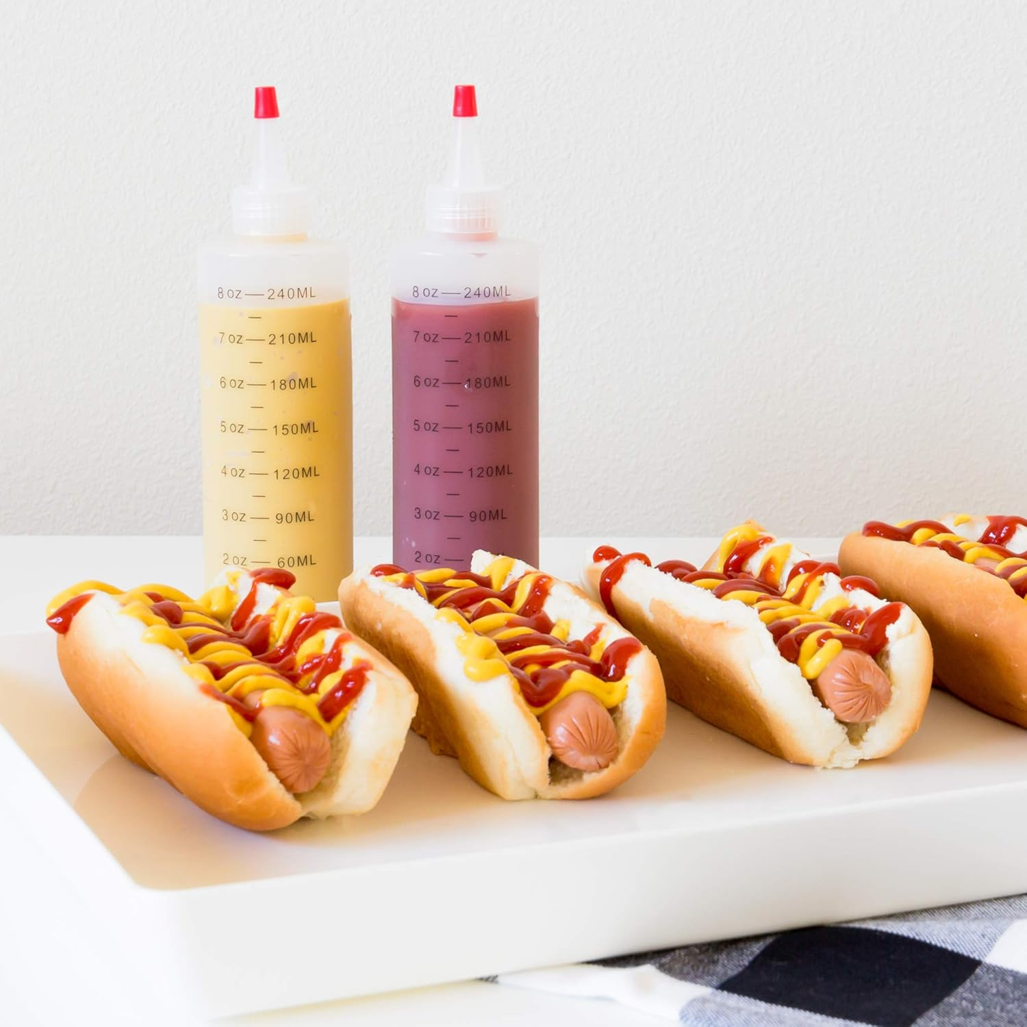 Youngever 10 Pack 250ML Plastic Squeeze Bottles, Plastic Sauce Bottles image number 1