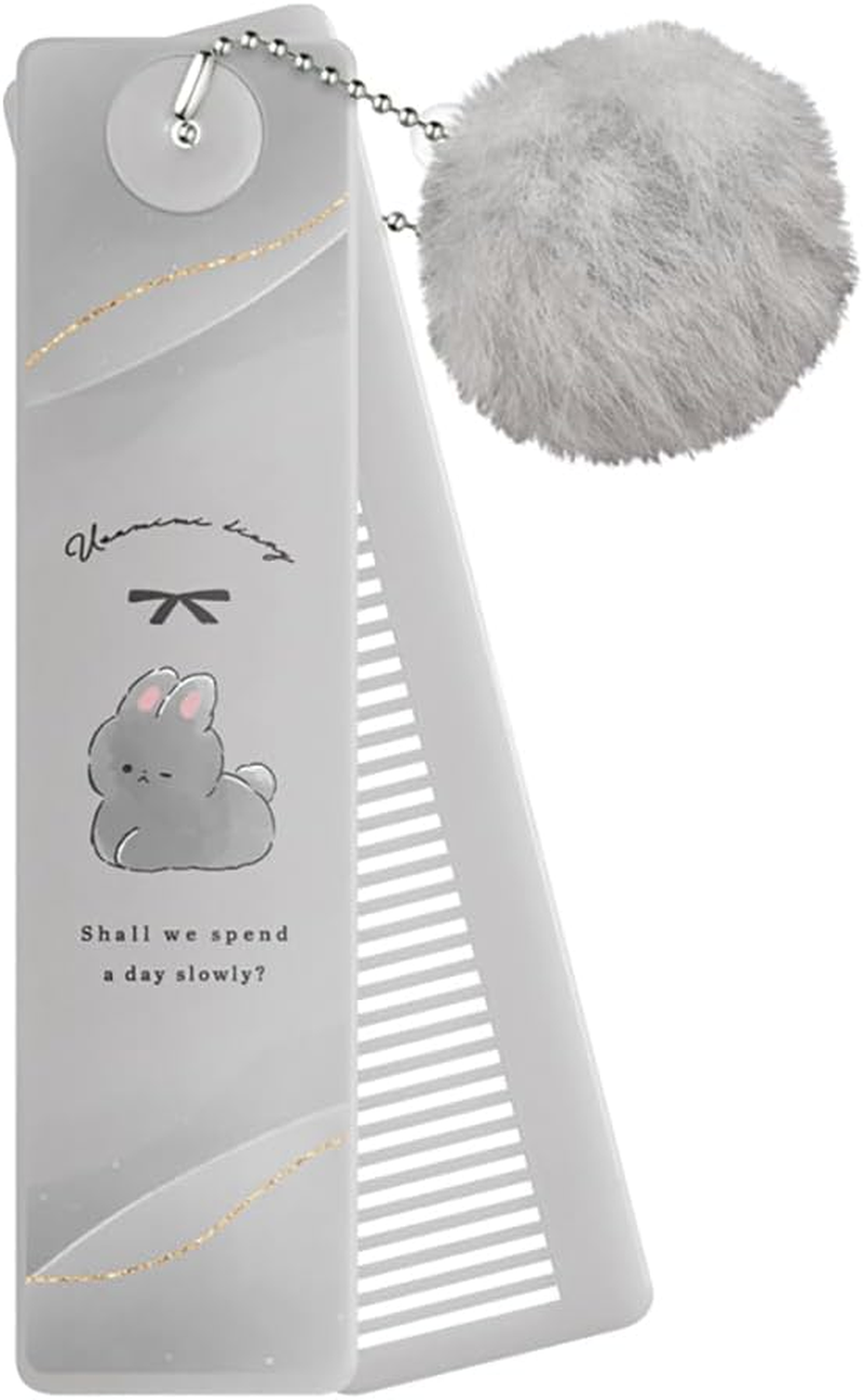 Kamio Japan 224959 Mirror Comb Cosmetics Stick 2-Way Mirror Comb image number 1