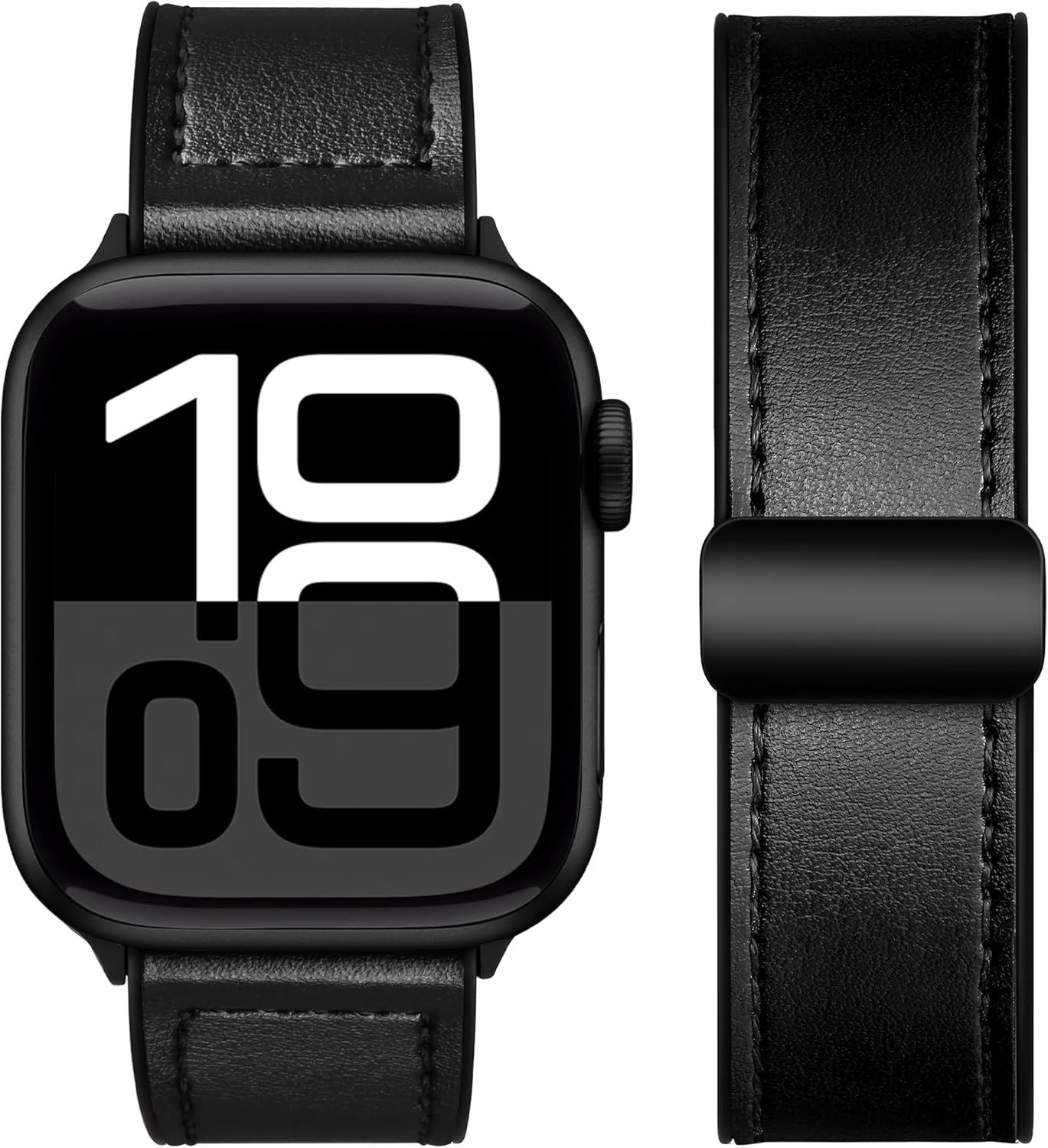 Mazuboho Leather Bands for Apple Watch Band 49Mm 46Mm 45Mm 44Mm 42Mm, Vintage Leather with Adjustable Magnetic Buckle for Apple Watch Strap Ultra 3, Ultra 2, Ultra, Series 11 10 9 8 7 6 5 4 SE 3 2 1