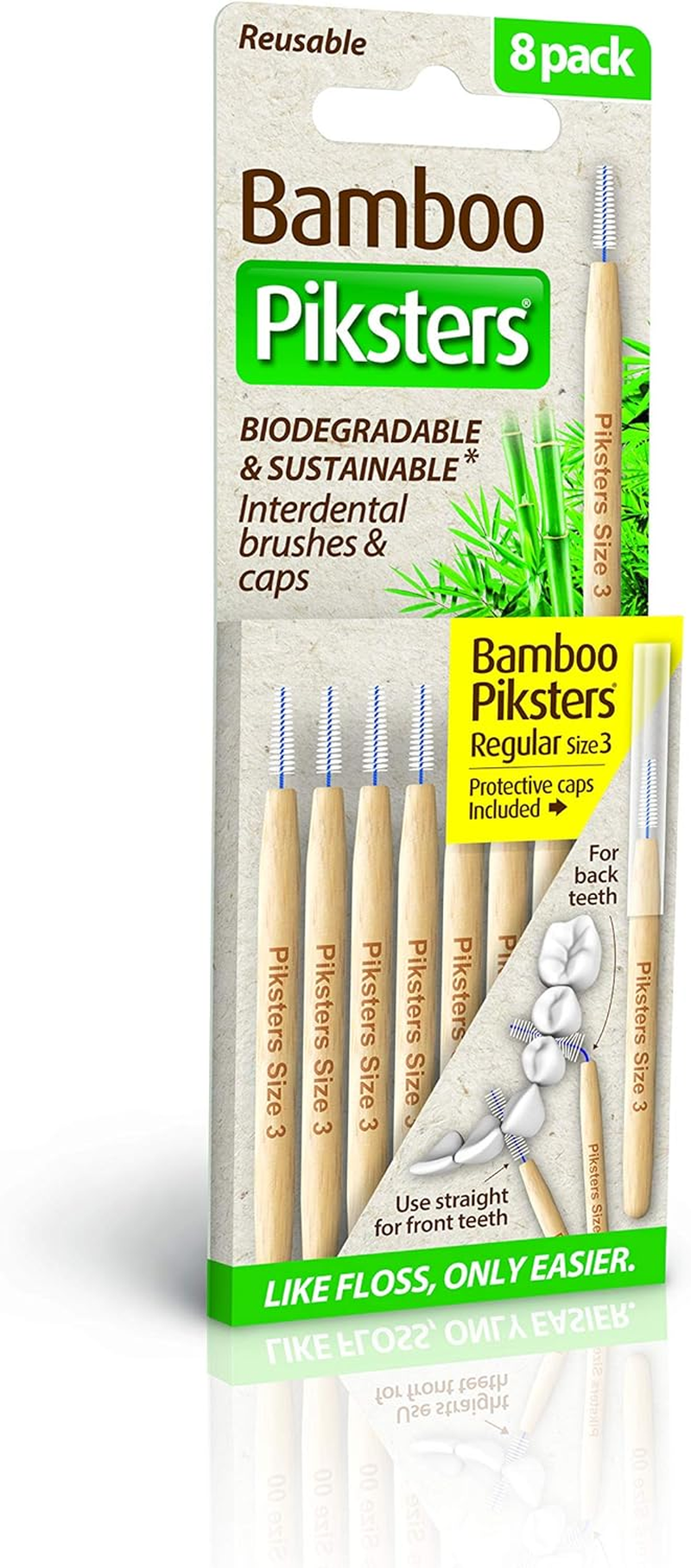 Piksters Bamboo Biodegradable and Sustainable Interdental Brush 8 Pieces Pack, Size 5 image number 5