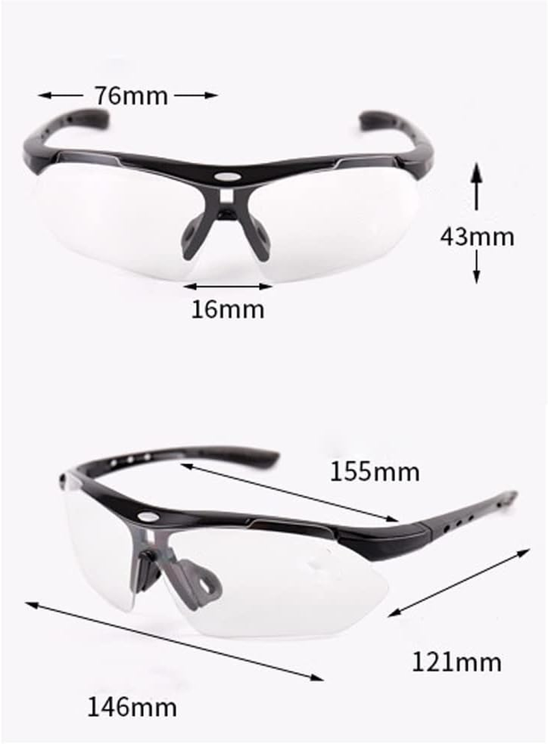 Sagasave Outdoor Sports Sunglasses, UV400 Protection Polarized Sunglasses, Men and Women anti Glare Glasses for Cycling, Fishing, Driving, Golf - Black image number 3