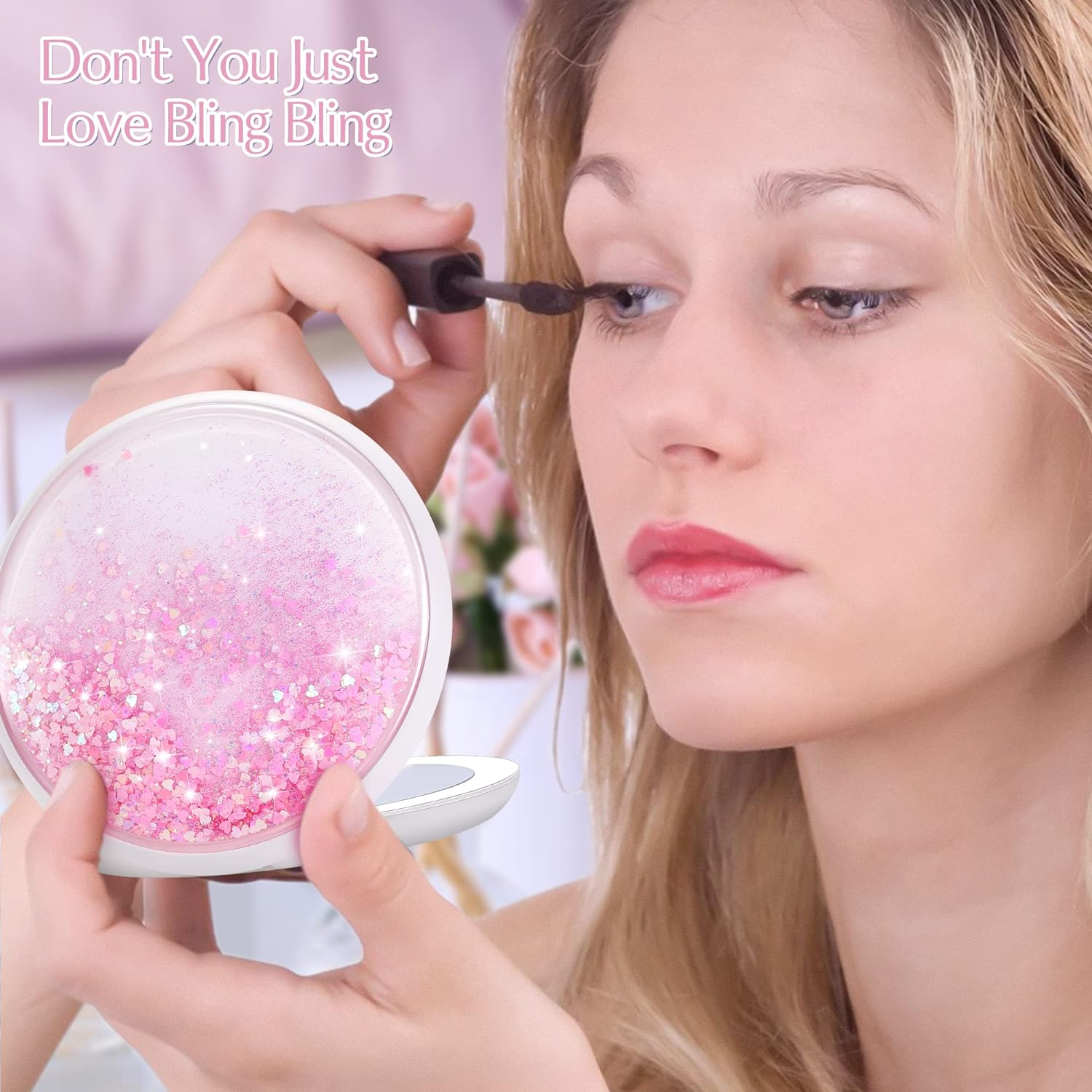 20X Magnifying Mirror, 5 Inch Compact Travel Mirror, Portable Close up Mirror for Purse/Handbag, Foldable, Double Sided image number 5