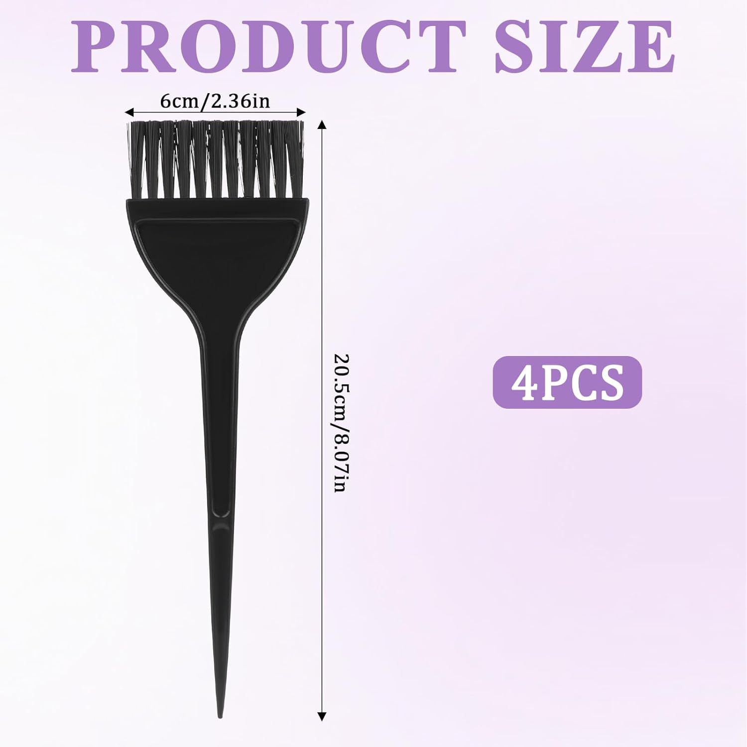 4 Pcs Hair Coloring Brush, Hair Comb Tool Kit, Hair Dye Brush Applicator, Hair Salon Tools for Hair Color Salon Use Home Diy Dyeing image number 6