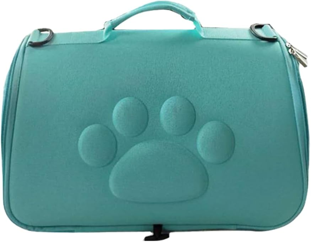 EVA Pet Travel Carrier Bag for Cats and Dogs | Breathable Portable Pet Shoulder Bag | Lightweight Pet Carrier with Paw Print | Comfortable Pet Travel Crate - Black-L image number 4