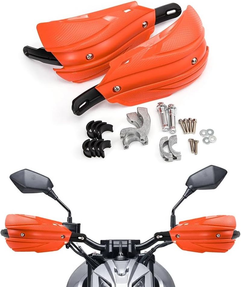 Handguards Motorcycle Handguards Universal, 7/8 in (22 Mm) ~11/8 in (29 Mm) Suitable for Off-Road Motorcycles and ATVS, Compatible with Yamaha YZ250 YZ250F TW200 XT250 XR650L (Black)