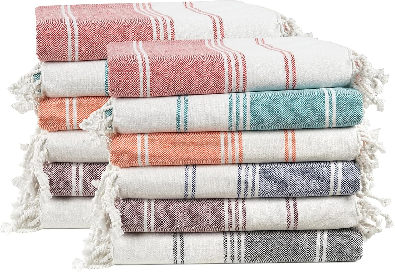 LANE LINEN Beach Towels 6 Pack, Oversized Beach Towel, Lightweight Beach Essentials for Women, Large Pool Towel, Absorbent & Quick Dry, Sand Free Beach Towel, 39"X71" - Nautical Color