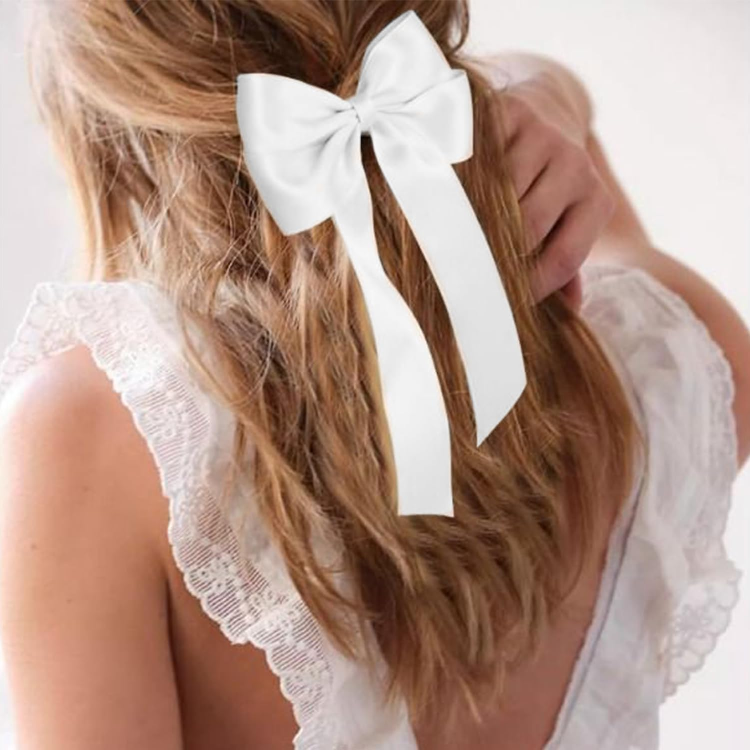 4 Hair Pins with Bow, All Same Streamer Hairpin, Personalised Fashion Hair Accessories, Suitable for Daily Use, Event Party Scenes image number 1