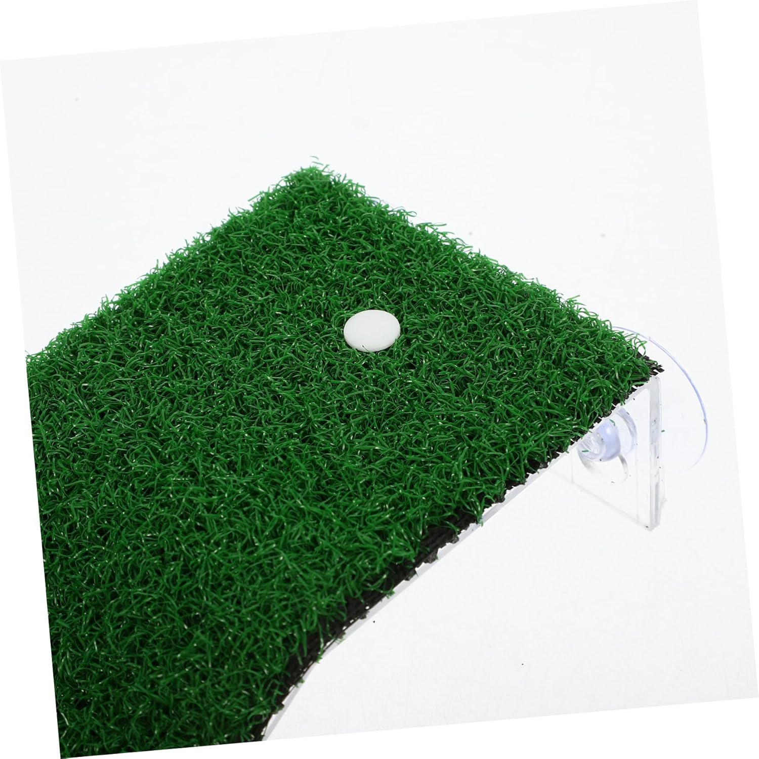 CORHAD Reptile Basking Platform for Aquatic Turtles Crab Climbing Ramp Simulation Grass Accessory for Fish Tanks Small Size for Aquariums and Terrariums image number 1