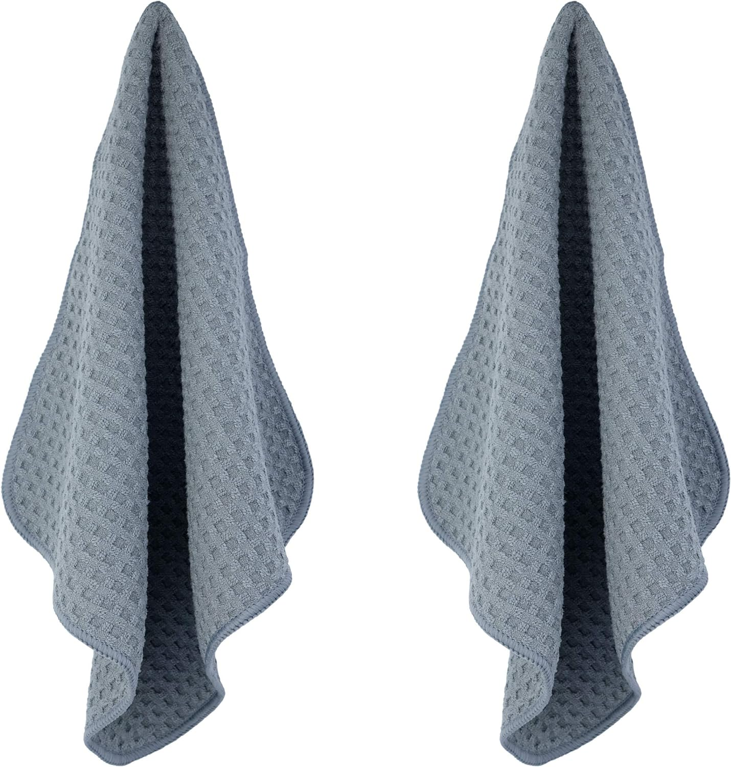 Polyte Ultra Premium Microfibre Kitchen Dish Cloth Waffle Weave, 8 Pack (30X30 Cm, Grey) image number 3