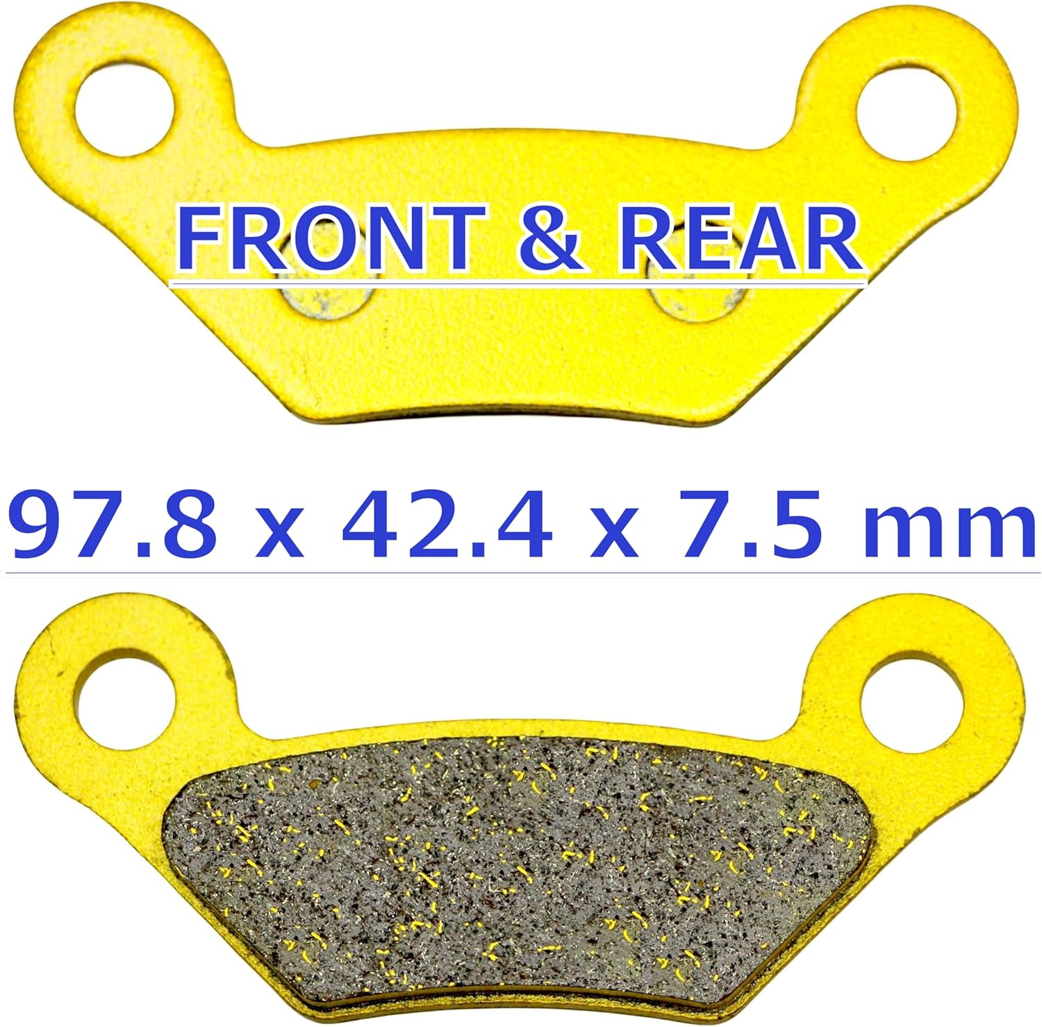 Front Rear Brake Pads for John Deere Gator TX 4X2 2010 2011 2012 2013 2014 2015 2016 2017 2018 2019 2020 2021 2022 TX Turf 9462 9461 after 050000 / AM141182 XUV 620I PC9618 850D PC9619 2010 MC0412-2