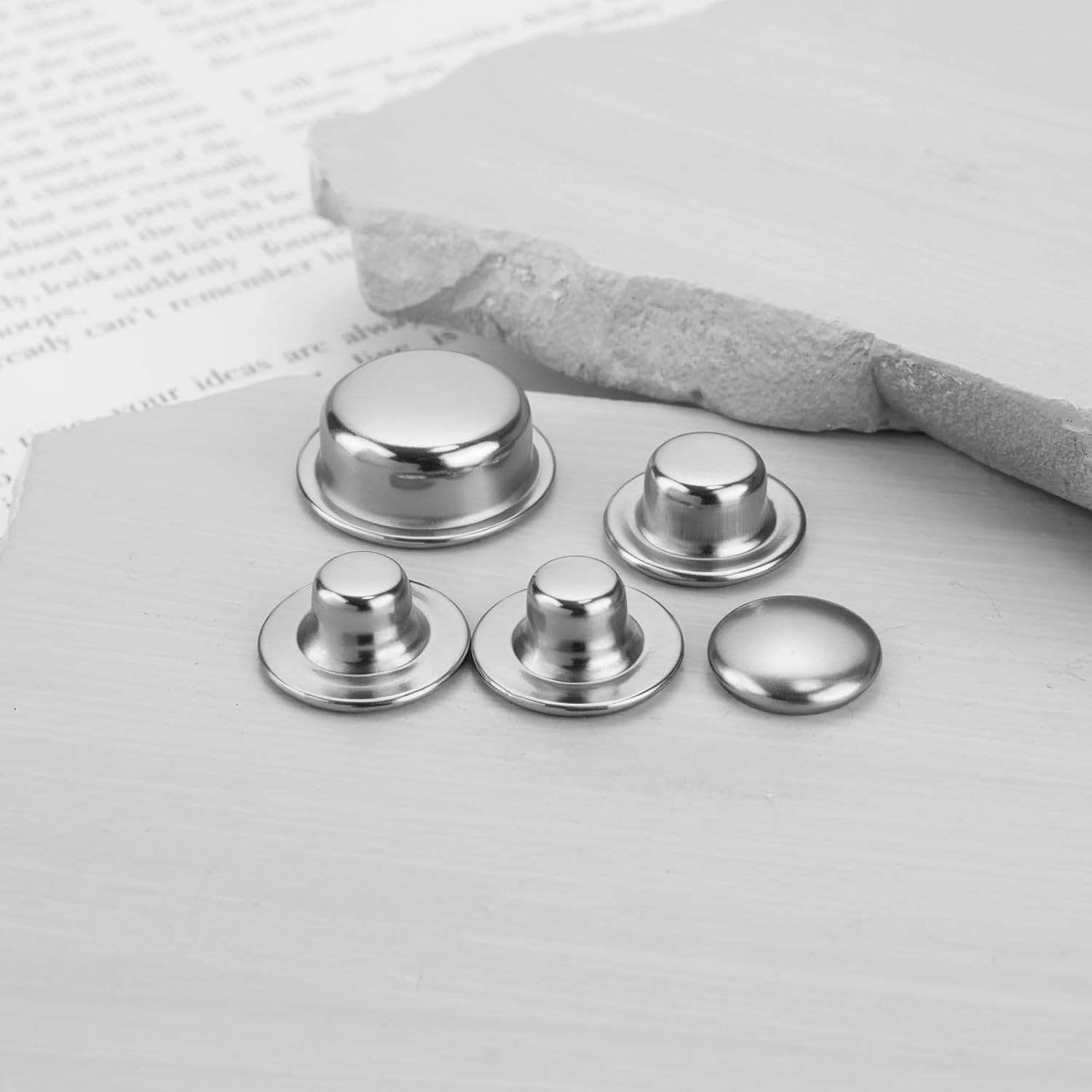 Ecsing 50PCS Capped Starlock Washers 4Mm-10Mm for Shaft Retaining Push on Clips Shaft Lock Washers Quick Speed Locking Washers External Retaining Ring