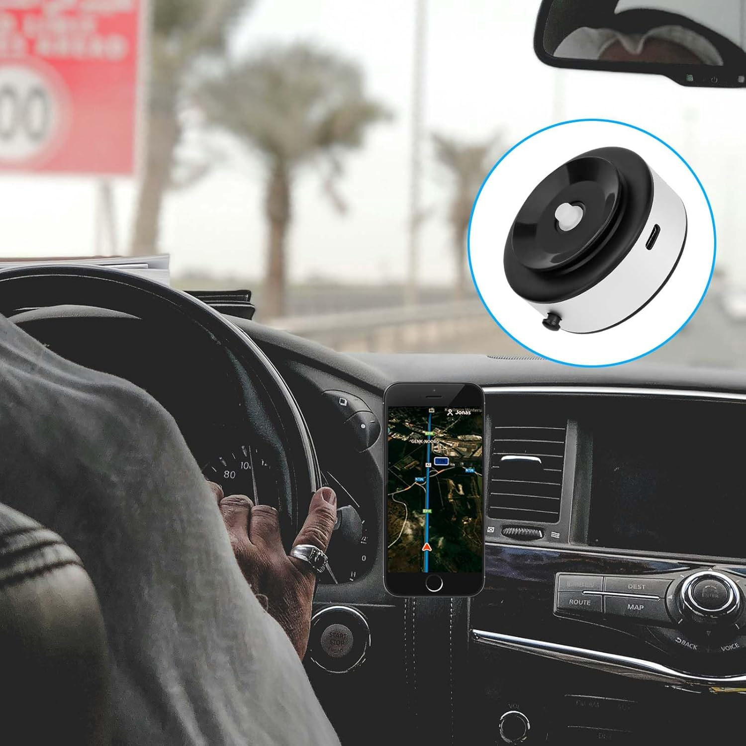 Magnetic Cell Phone Holder Suction Cup for Car, 360&deg; Rotation Mobile Phone Holder Adjustable Magnetic Suction Cup Holder for Windscreen Dashboard (Silver) image number 3