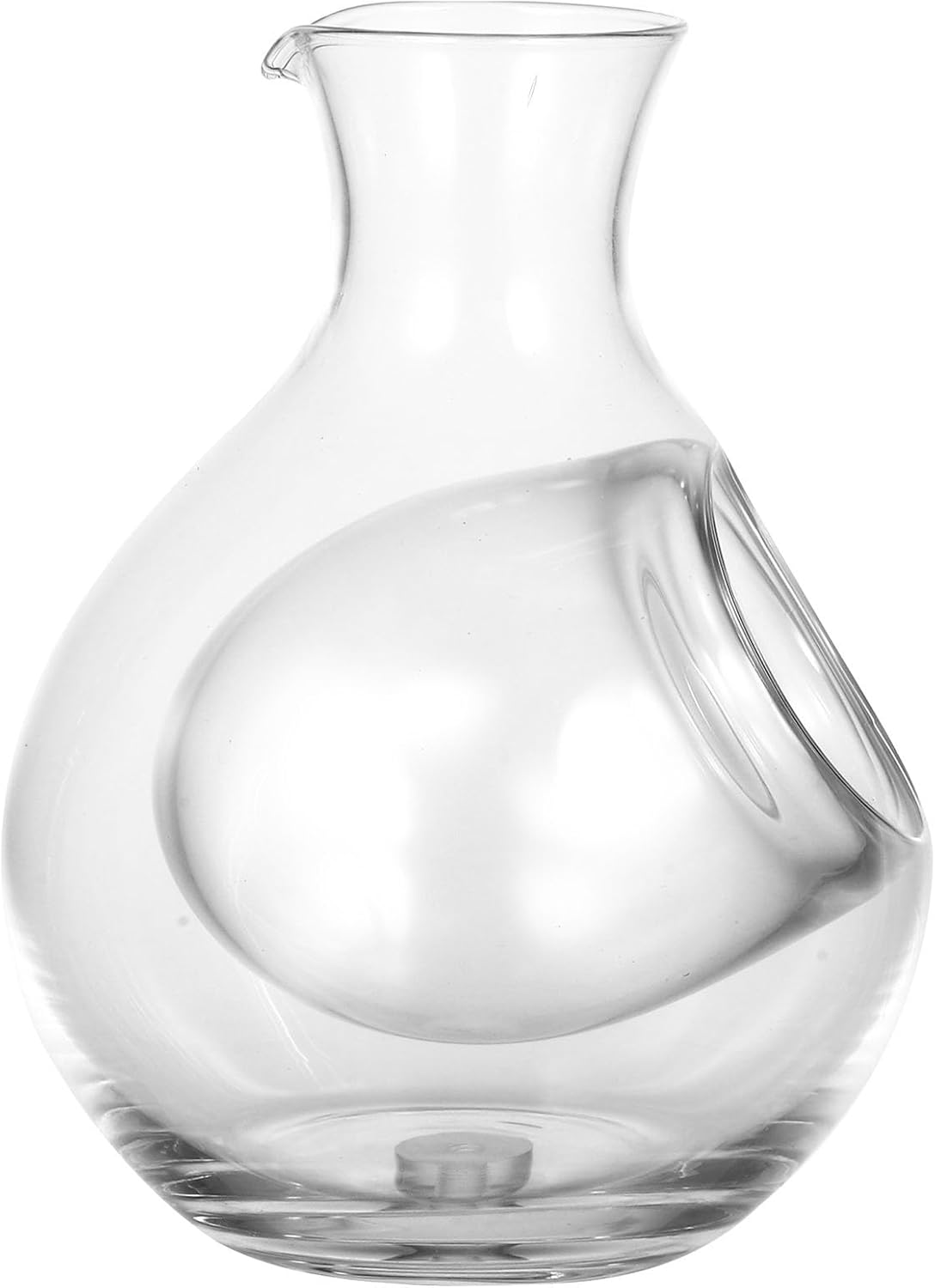 COHEALI Glass Wine Decanter Ice Liquor Bottle 300Ml Japanese Crystal Glass Sake Holder Slanted Mouth Wine Dispenser for Home Dining and Entertaining image number 2