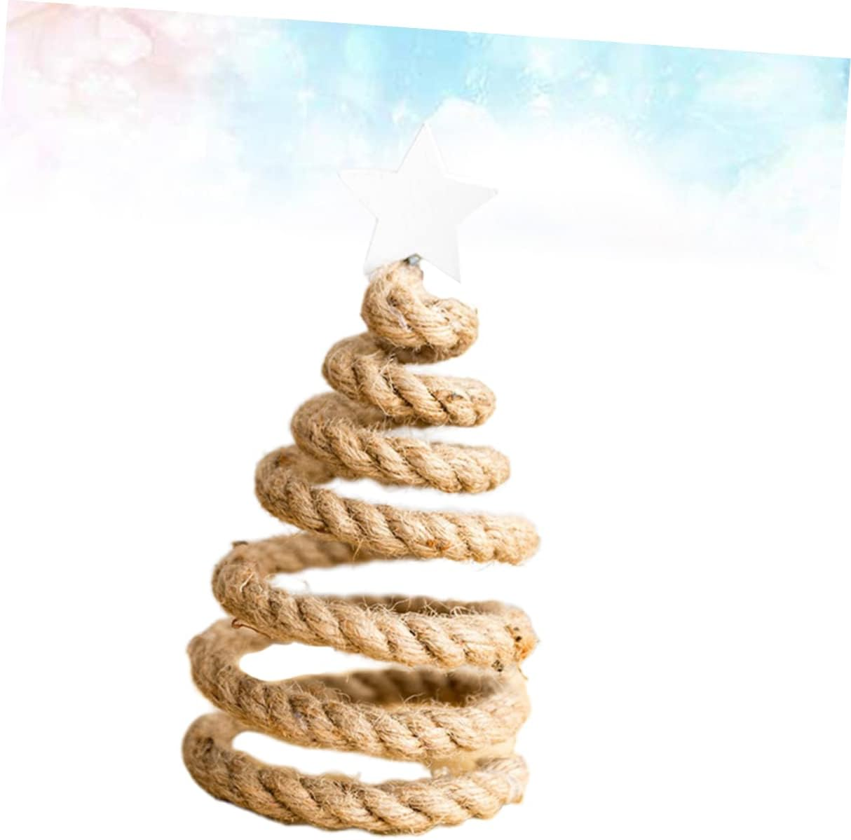Unique Mini Christmas Tree DIY Ornaments Rope Decor for Home Office Car Present for Friends Family image number 3