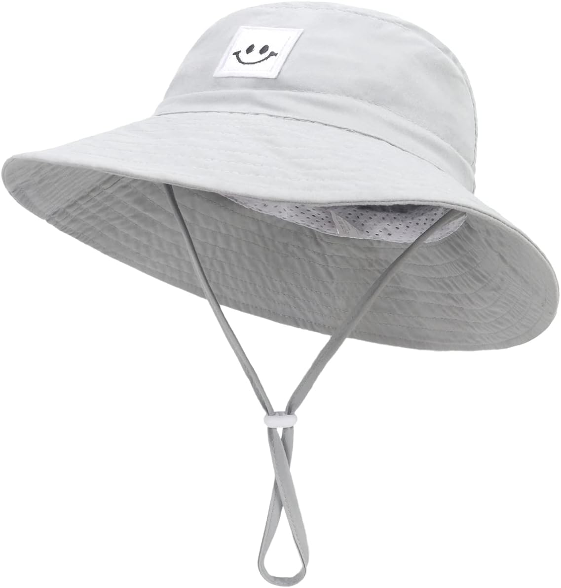 Malaxlx Baby Kids Bucket Sun Hat Toddler Smile Face Wide Brim Summer Outdoor Beach Hat for 0 Months - 6 Years Old Girls Boys image number 3