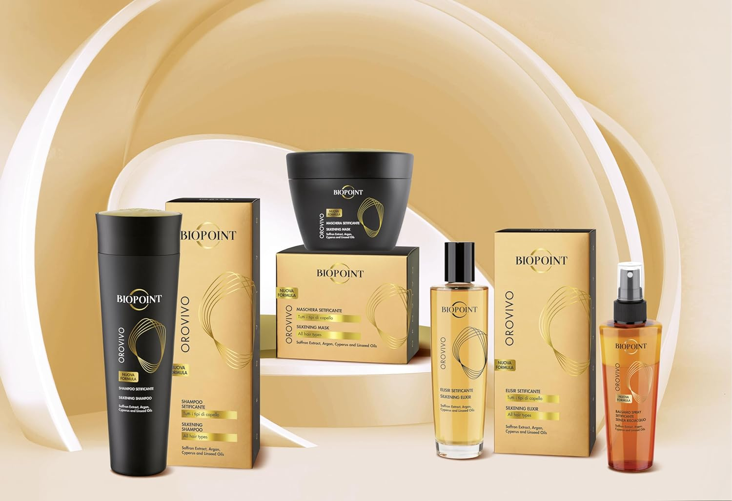 Biopoint Orovivo Beauty Conditioner, Moisturising Treatment, Detangling without Gluing, Soft and Light Hair, 150 Ml image number 1