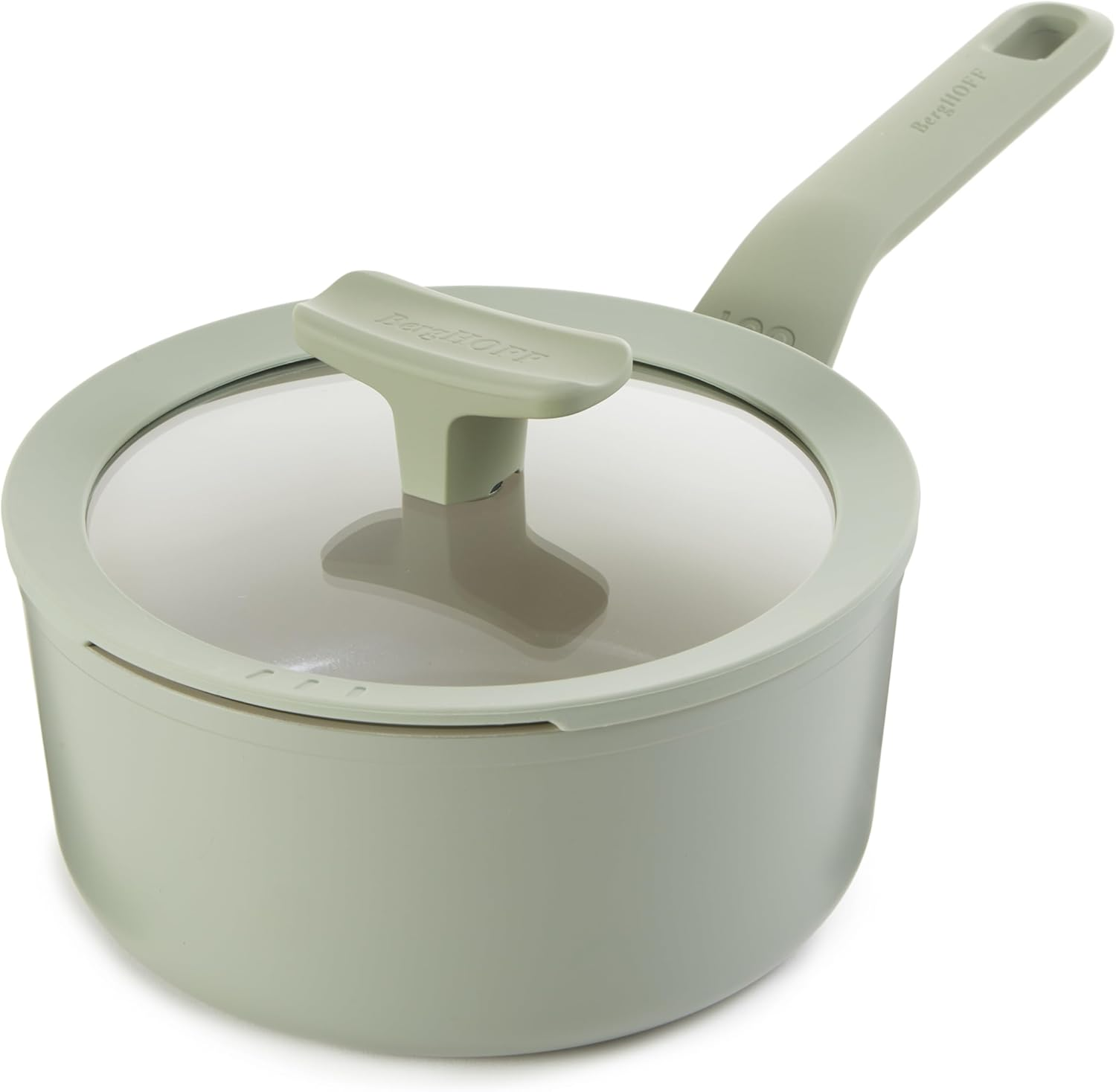 Berghoff Leo Balance Ceramic Frying Pan, 24 Cm / 1.7 Litre, Sage, Induction, 100% Sustainable and Healthy Ceramic Ceragreen Non-Stick Coating, Pfas-Free image number 4