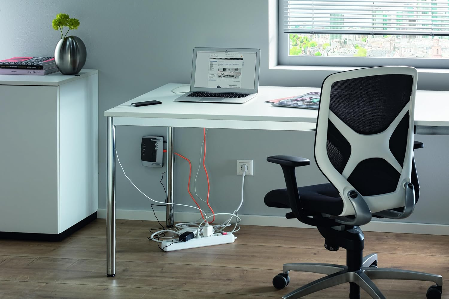 Durable 503101 CAVOLINE Grip 10 Black 10Mm Hook & Loop Cut to Size Cable Management Tie, Reusable Cable Tidy Wrap image number 1