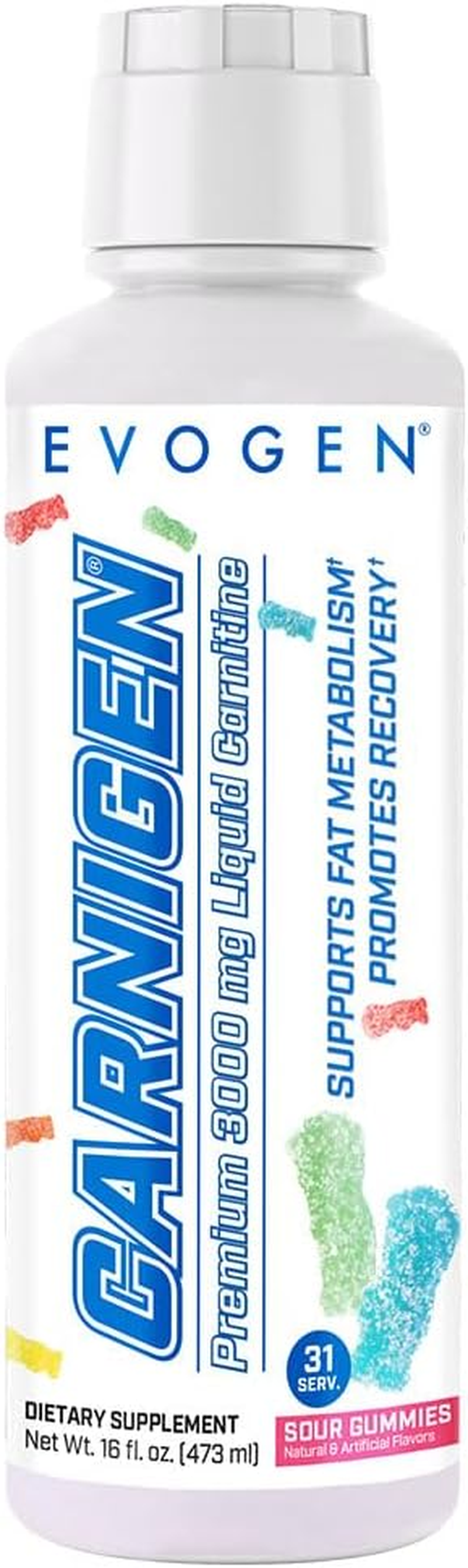 Evo Carnigen Premium Liquid Carnitine 473 Ml, Sour Gummies (31 Servings) image number 2