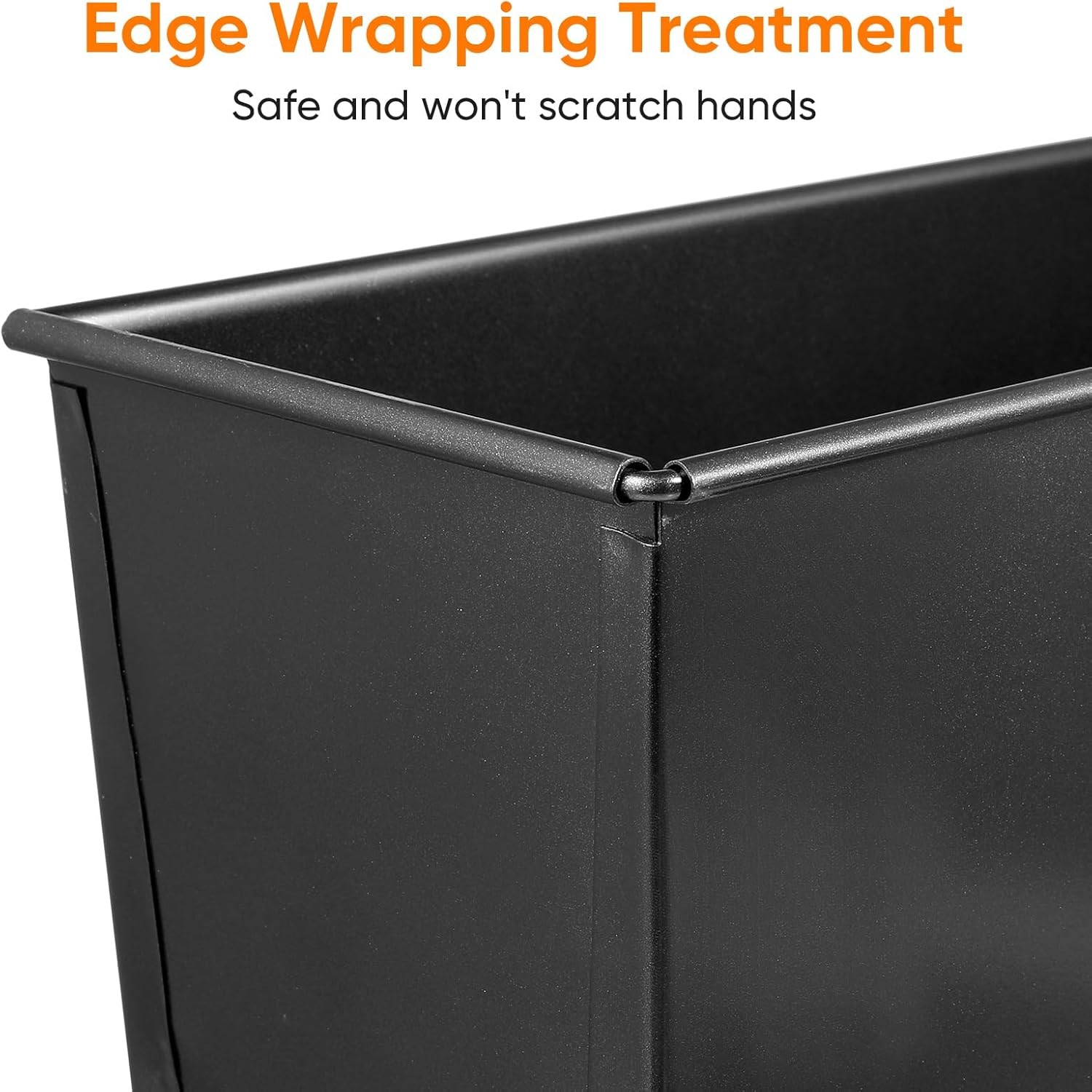 Cabilock Bread Loaf Pans with Sliding Lid, 750G Rectangular Metal Bread Toast Box, Non Stick Baking Mold Bakeware Tin, Flat Toast Pan with Cover for Home Baking image number 5