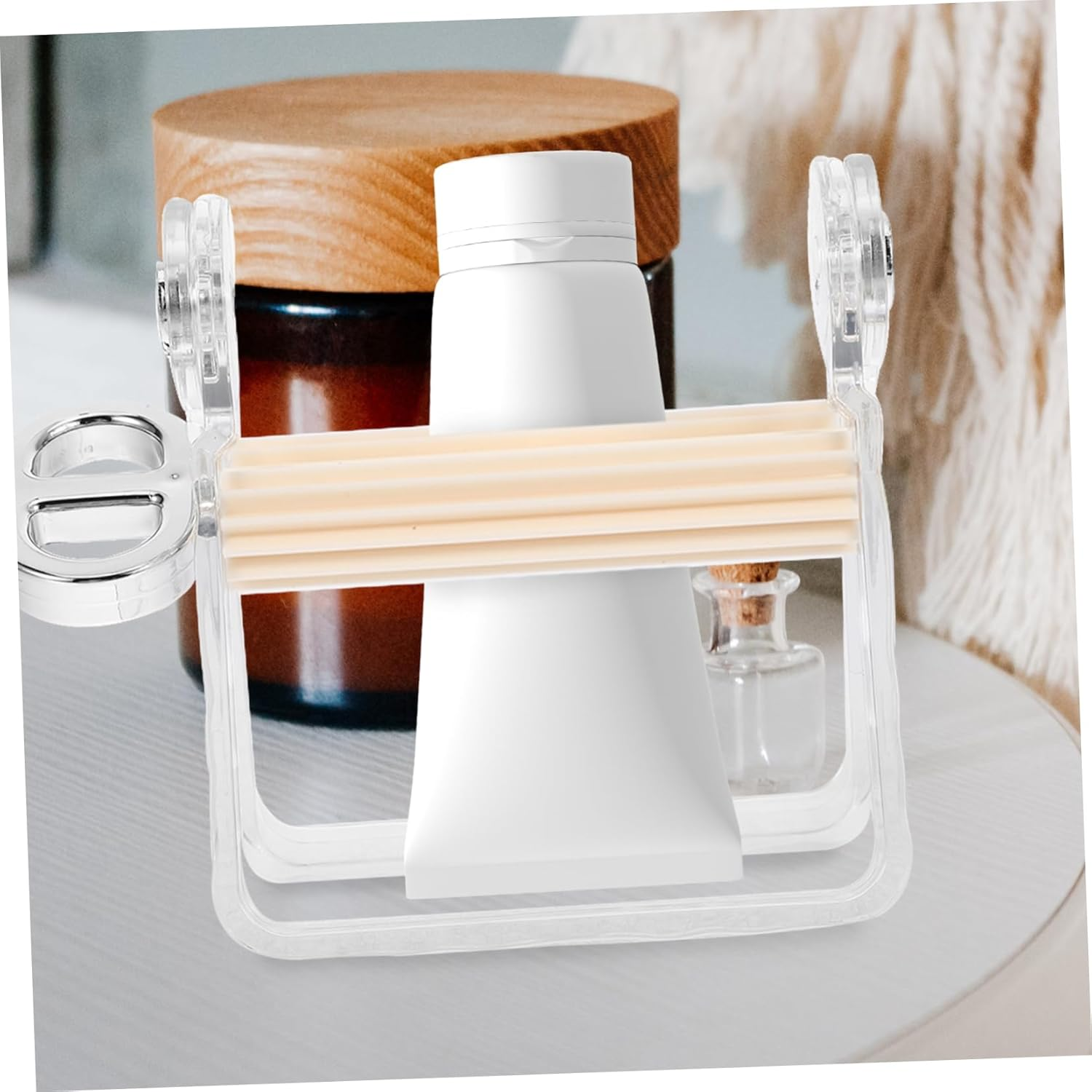 FOMIYES 2Pcs Tube Squeezer for Toothpaste Manual Rotating Dispenser Tool for Easy Squeezing Bathroom Pet Design for Skincare and Makeup Use image number 6