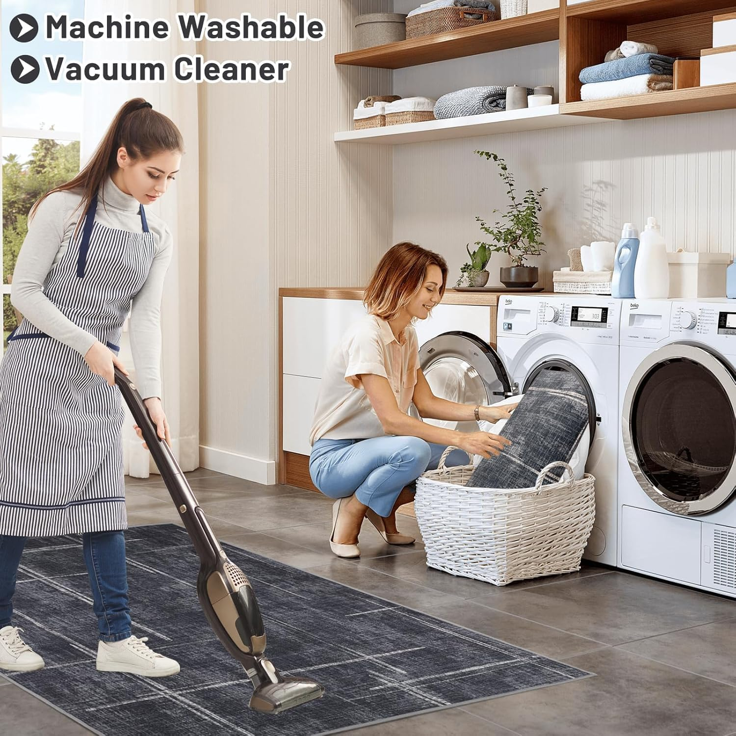 Office Chair Mat, Xinm 100 * 120Cm Anti-Slip Desk Chair Mat for Rolling Computer Chair Hard Floor Low Pile Carpet Floor Protector for Home Office, Easy Glide and Flat without Curling- Black