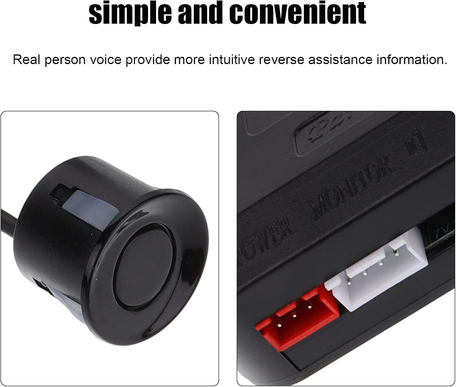 Gatuida 1 Set Reversing Radar Backup Sensor Kit Sensor Reverse Sensor for Car Parking Sensor Kit Parking Sensors for Cars Car Parking Sensor Car Backing Warning Plastic image number 3