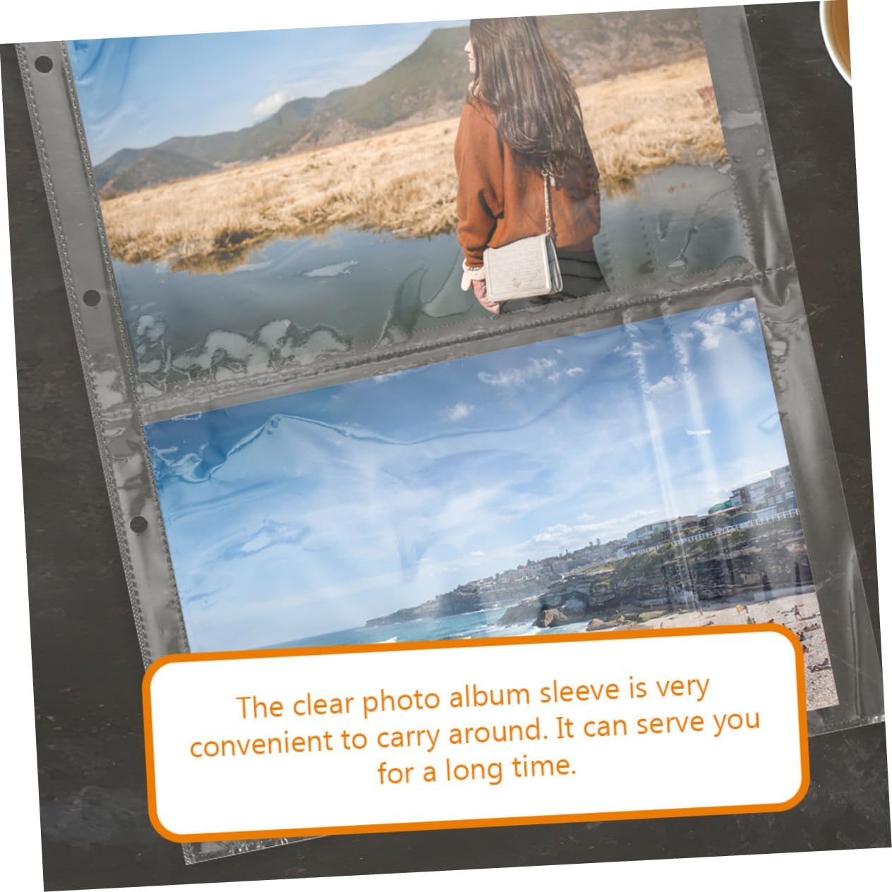 BUTIFULSIC 50Pcs Refill Album Pages for Photo Album Postcard Pockets Four Photo Sleeves for Card Collection image number 6