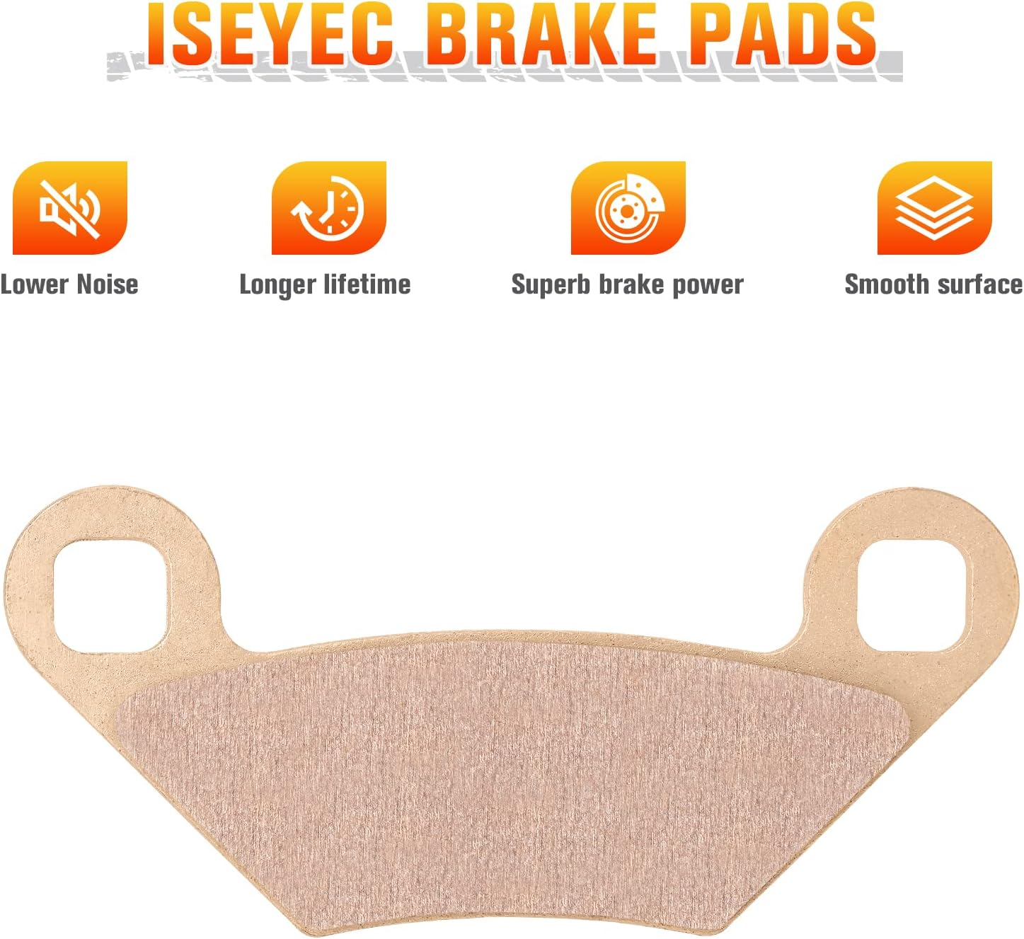 Front & Rear Sintered Brake Pads Set for 2020-2022 Polaris RZR Trail S 1000/900/S 900, 2015-2019 RZR S 900 EPS, 2016-2019 RZR S, 4 Sets Front and Rear Brake Pads image number 2