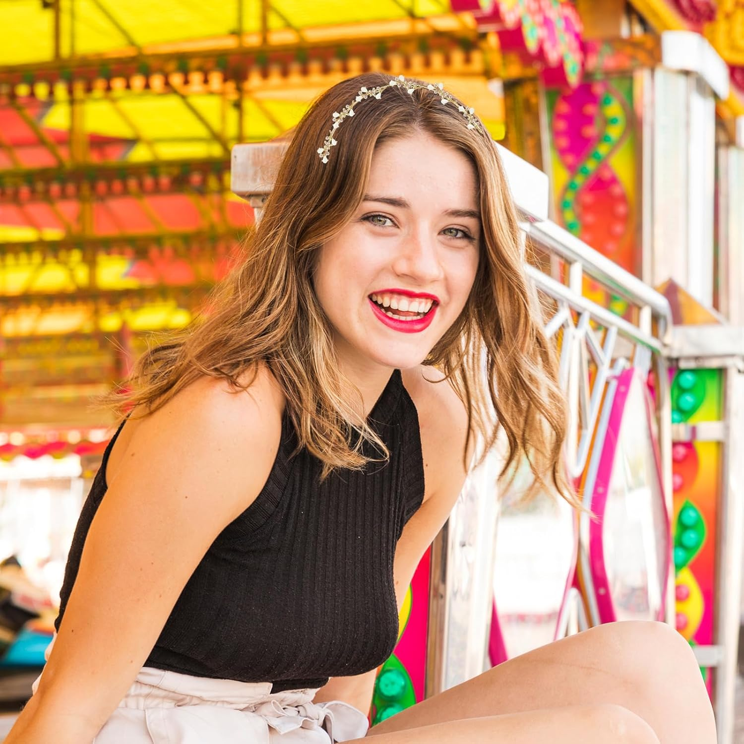 Headband Wedding, FUKPO Hair Accessories Tiara Wedding Headband Crown Bridal Women'S Glitter Headpiece Bride Guest Tiara Rhinestone Headband Girls Adults Children Long Short Hair Headband image number 5