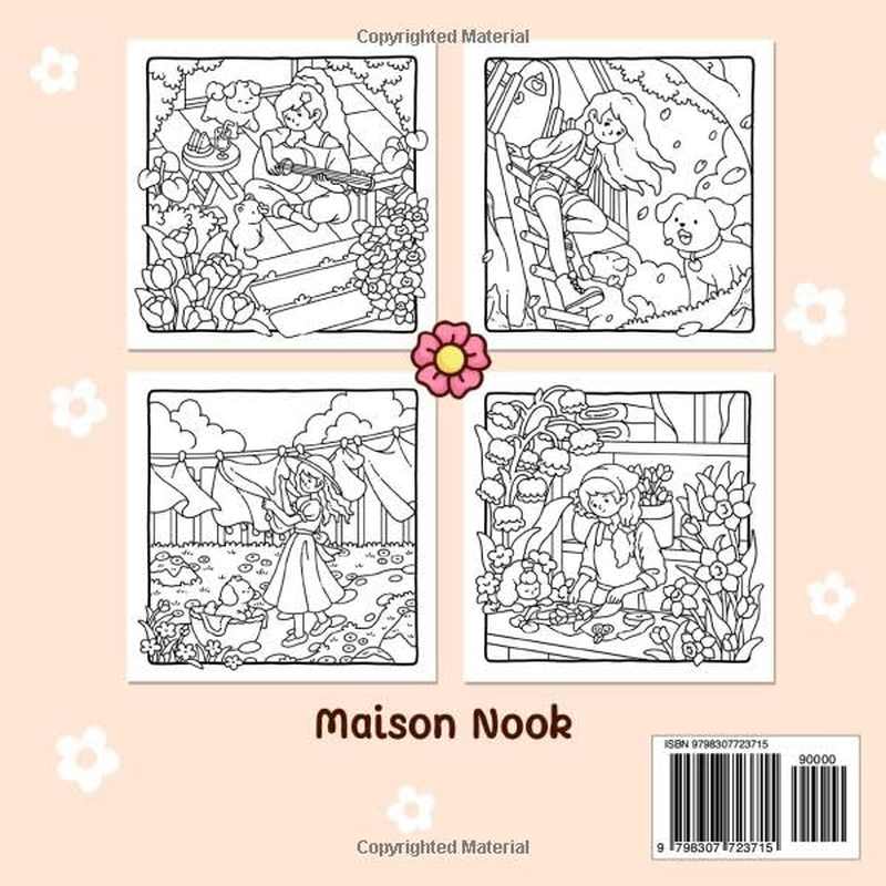 Simple Joys: a Coloring Book for Adults and Teens Featuring Cozy Girl Moments and Cute Daily Activities for Relaxation and Stress Relief image number 1