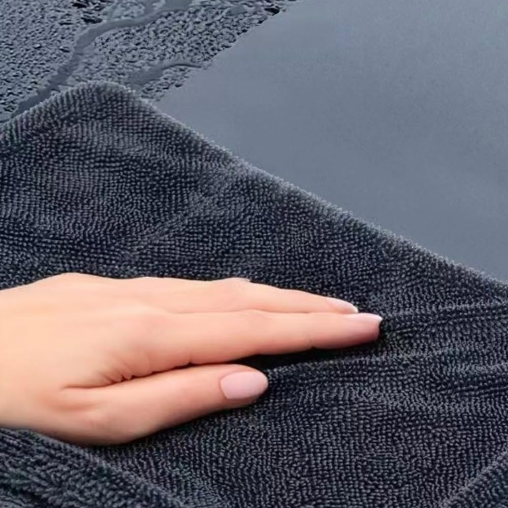 Poemtian 2Pcs Magicwipe Drying Cloth, Shiny Wipes Shower Cleaning Cloths, Super Absorbent No Streaks, Bathroom Drying Cloth for Car Detailing, Kitchen, Window (30 * 30Cm) image number 2