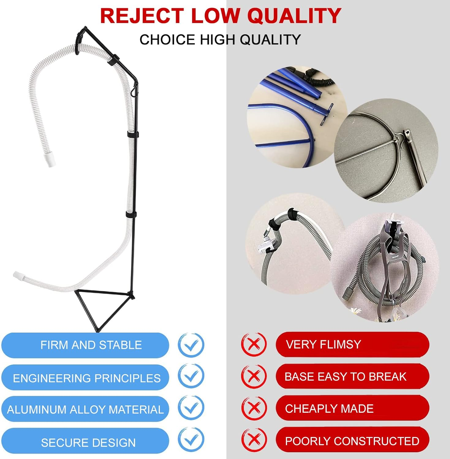 CPAP Hose Holder,Removable and Assemblable Foldable CPAP Hose Hanger Support Comfort and Untangled Sleep,Cpap Supply CPAP Accessories