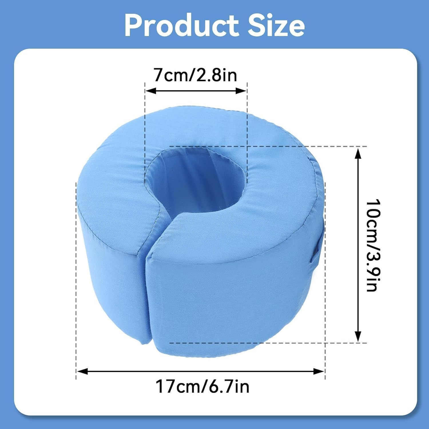 2 PCS Foot Elevation Pillows, Blue Hand Ankle Foam Cushion Leg Hand Lifting Pillow Stabilizer with Ankle Heel Elevator Wedges Foot Support Pillow