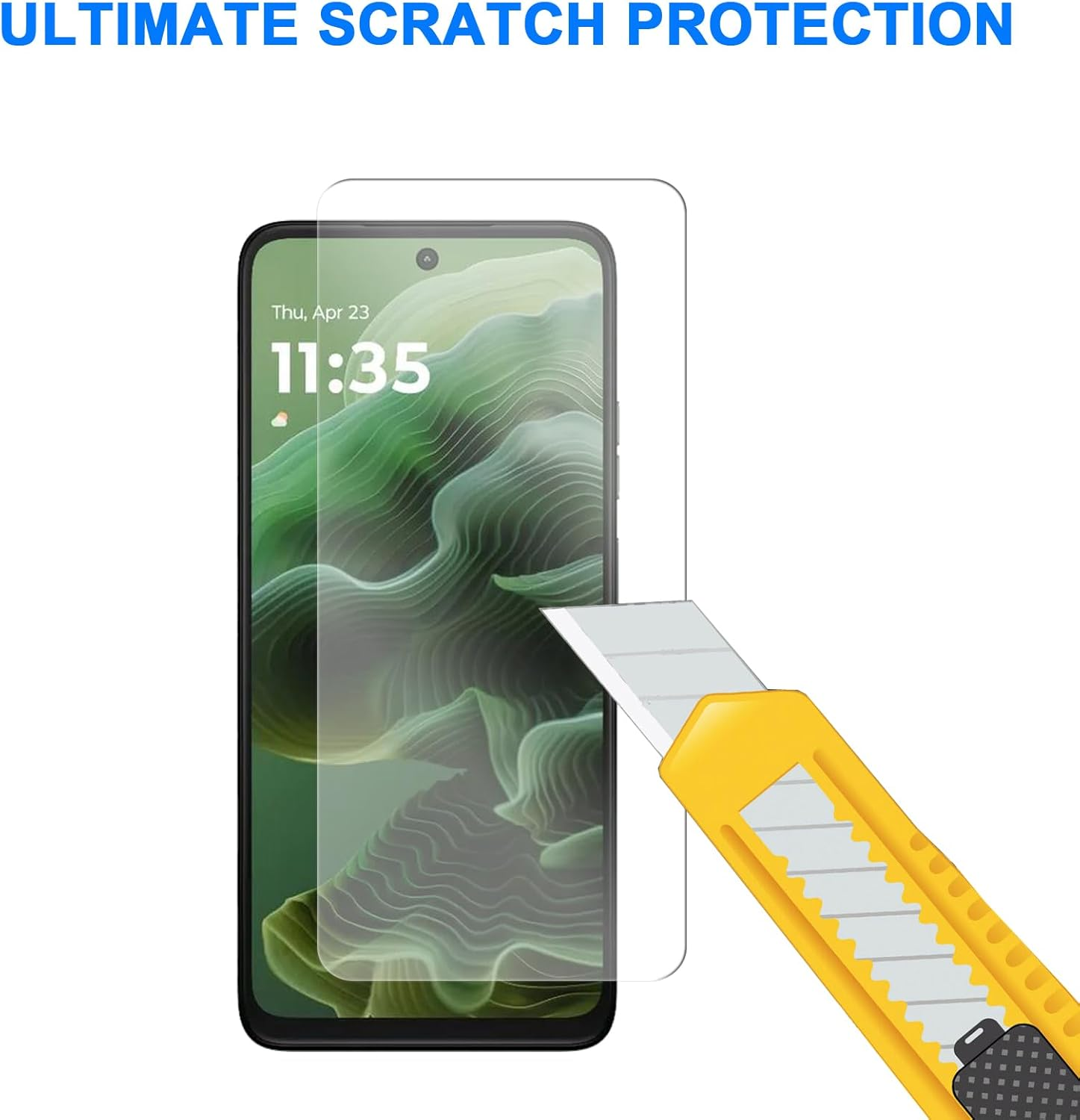 [4 Pack] Screen Protector for Moto G35 5G, [Scratch Resistant] [Case Friendly] 9H Hardness Premium Tempered Glass Screen Protector Film for Motorola G35 5G