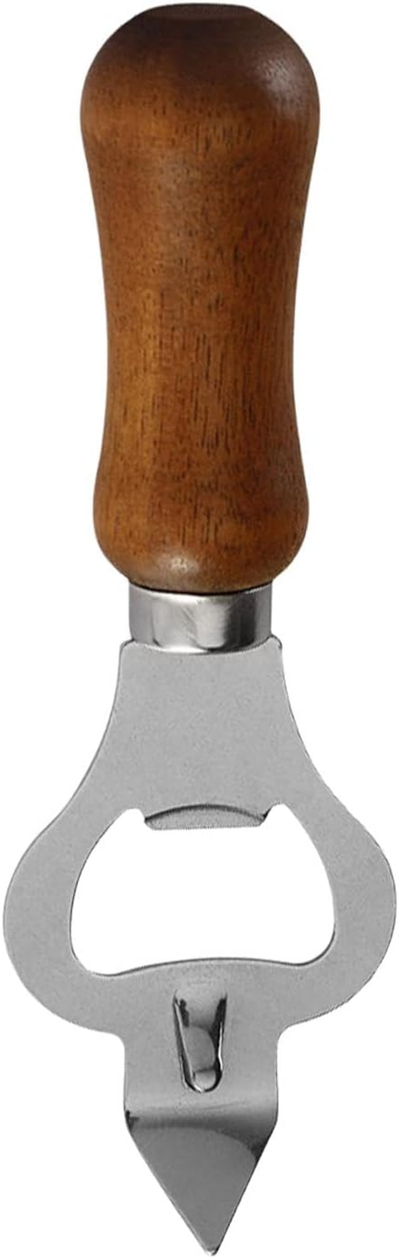 Beer Bottle Opener | Wooden Handle Bottle and Can Opener Manual - Beer Bottle Accessories, Multifunctional Beer Can Opener Tool for Family Gatherings image number 3