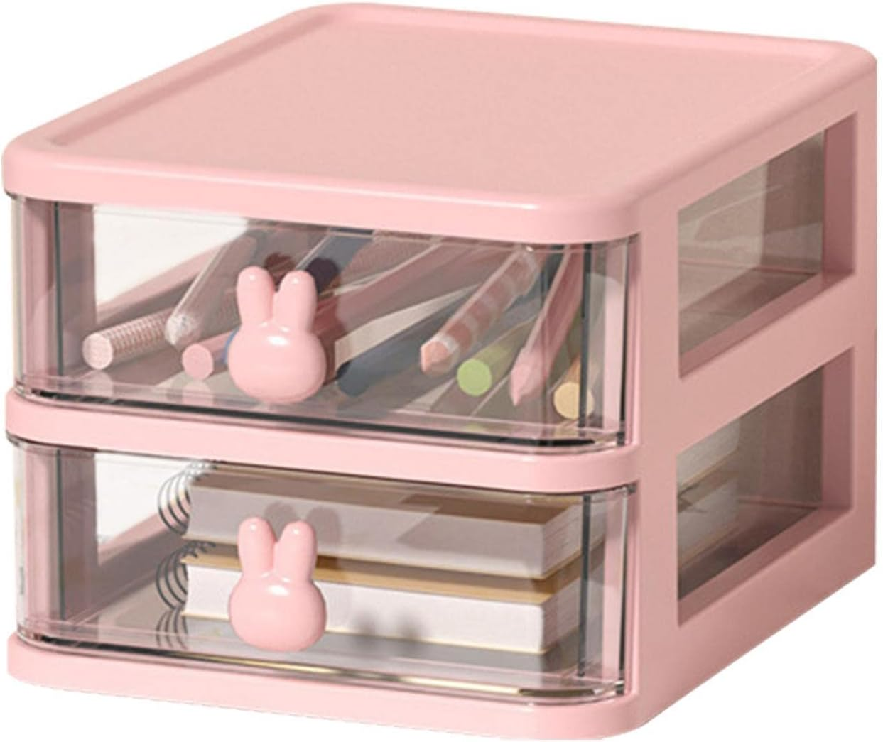 Small Desk Organizer - 4 Drawer Tabletop Storage Organizer Station | Table Organizer with Drawer, Desktop Storage Drawers for Arts Crafts Stationary