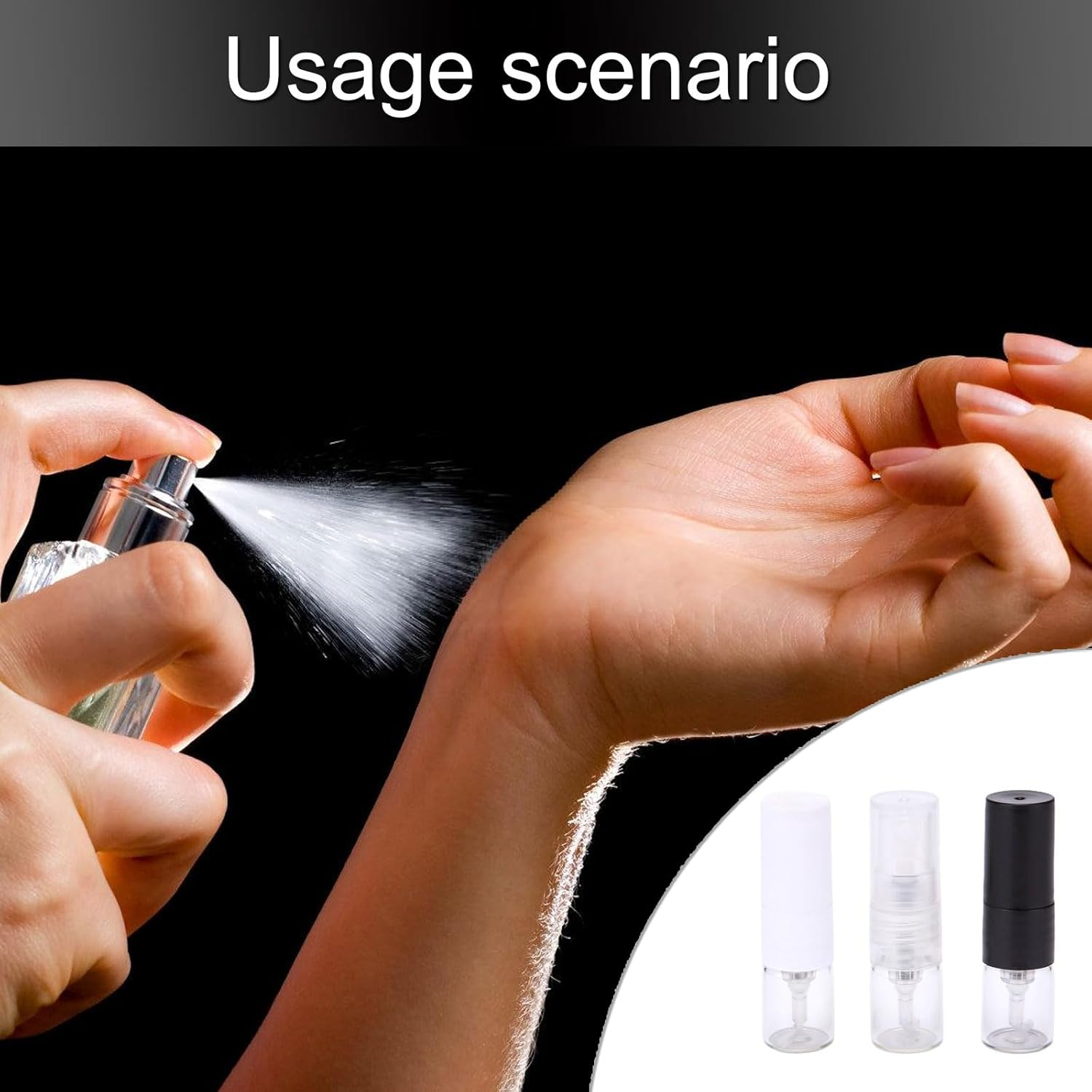 50PCS Leak Proof Miniature Perfume Spray Bottle 1ML Refillable Glass Atomizer and Easy Fragrance Transfer Sample Dispenser