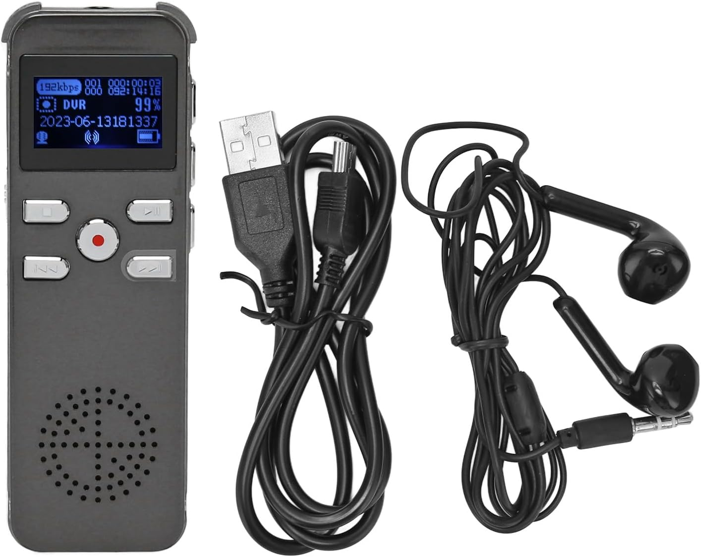 Digital Voice Recorder, Noise Reduction Voice Activated Recorder with Playback, MP3 Player Portable Audio Recorder Dictaphone for Lectures Meetings (16G) image number 6