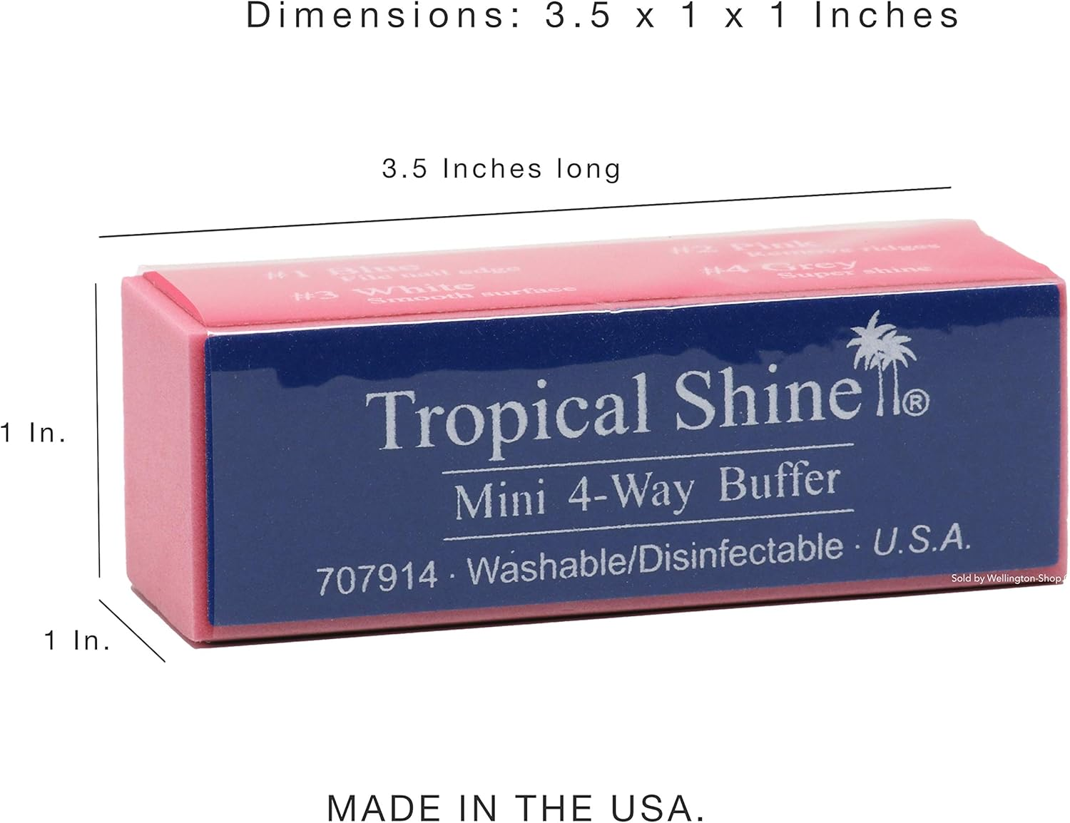 Tropical Shine Mini 4-Way Nail Buffer Block 2 Piece